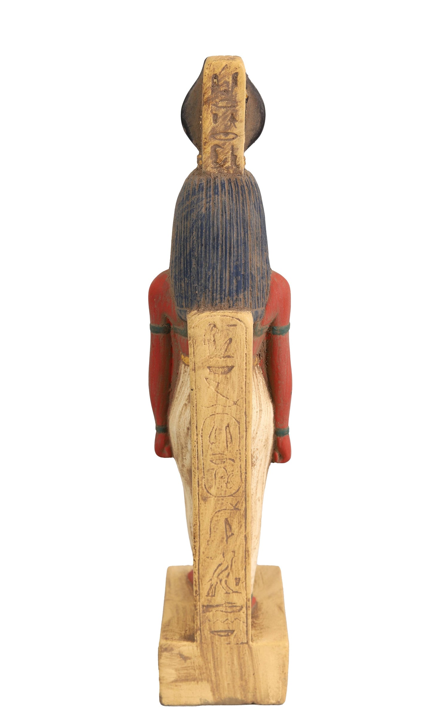 Egyptian Goddess Isis Statue made of heavy Stone with hand Painted natural colors