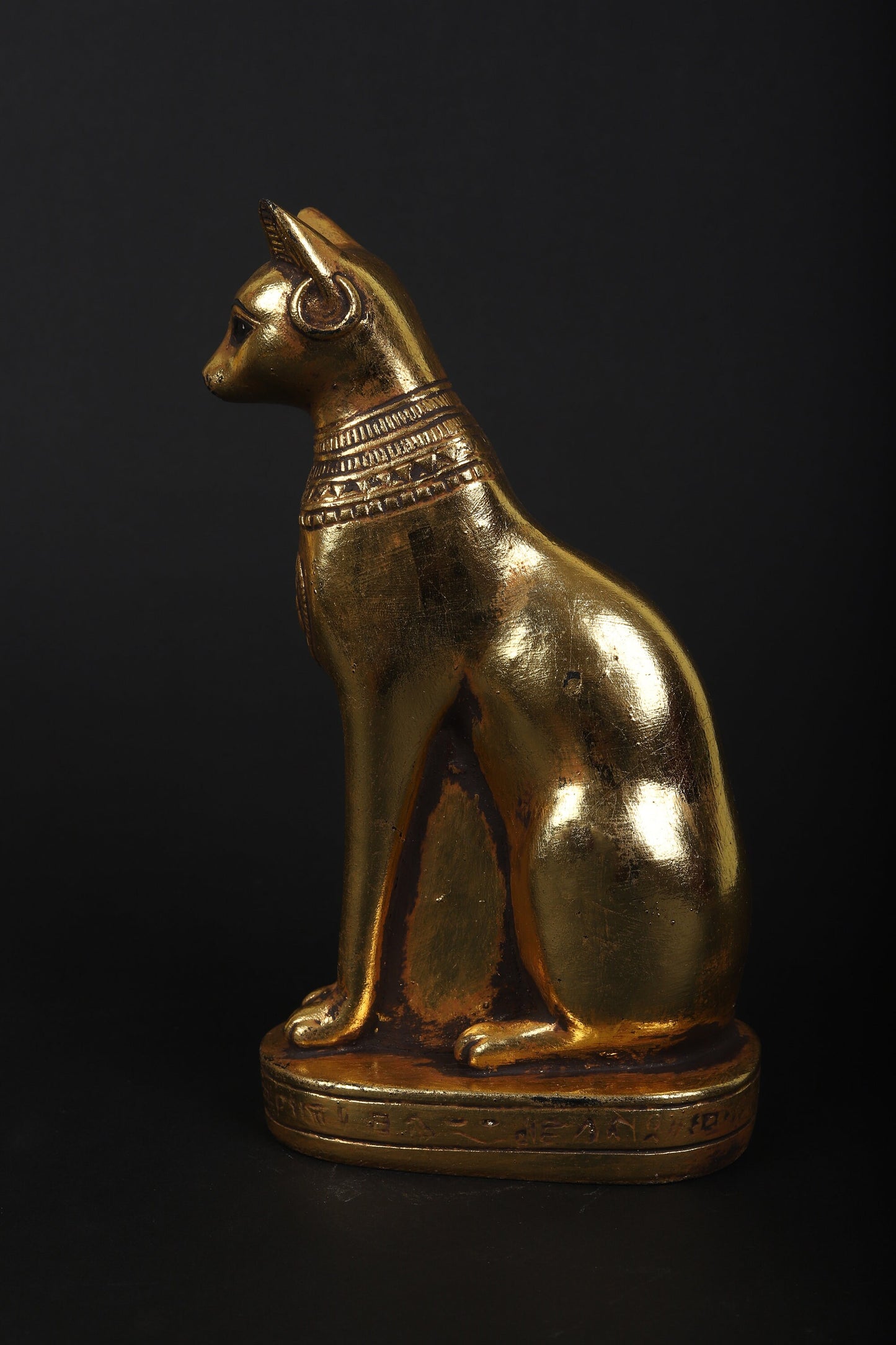Egyptian Cat Goddess Bastet and Isis in between