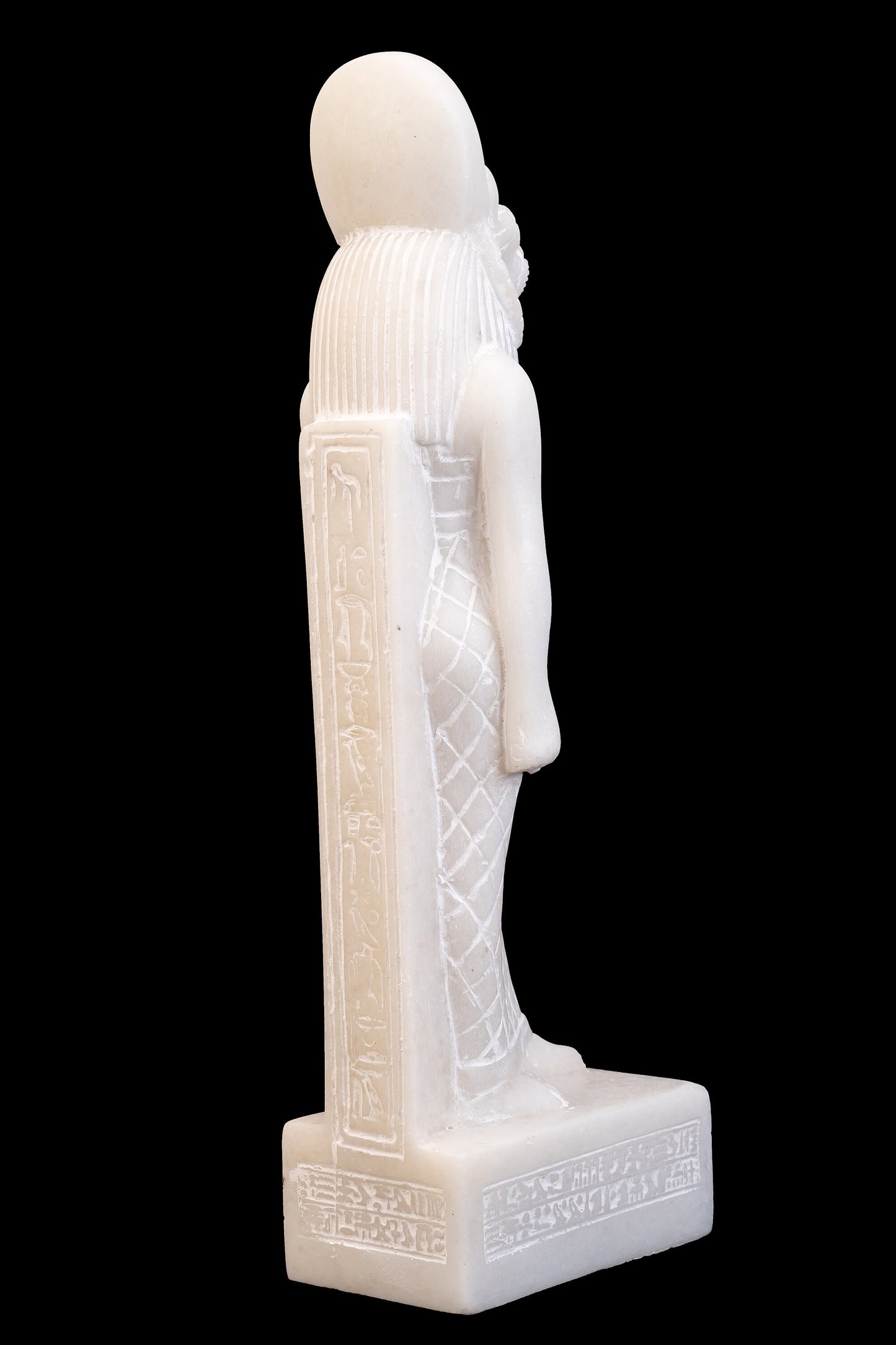 Ancient Egyptian statue of Goddess Sekhmet,whose Lioness head with a woman's body has the eye of the sun God, Pharaohs made of Marrmer