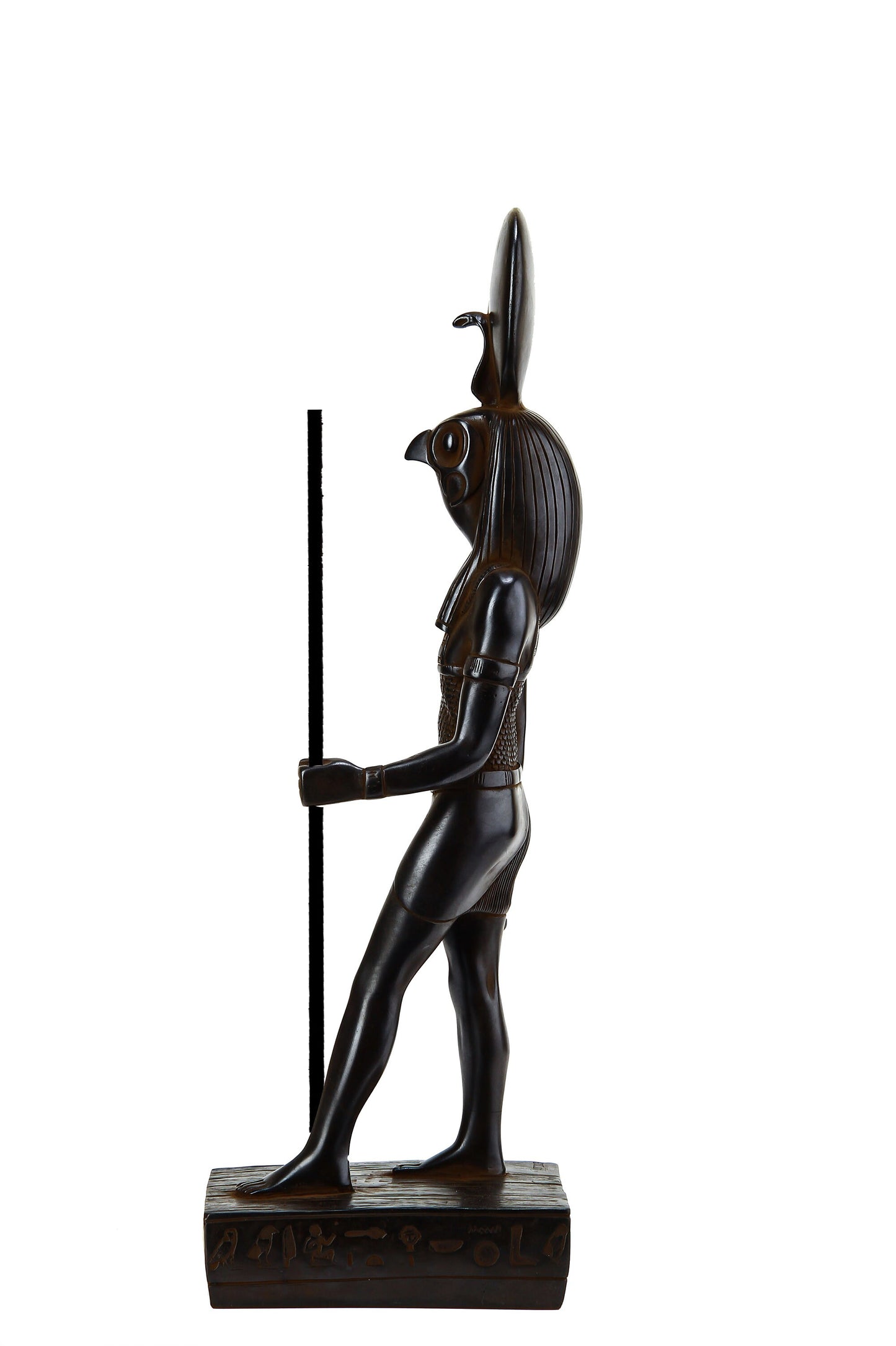Ancient Egyptian statue of Horus, falcon-headed