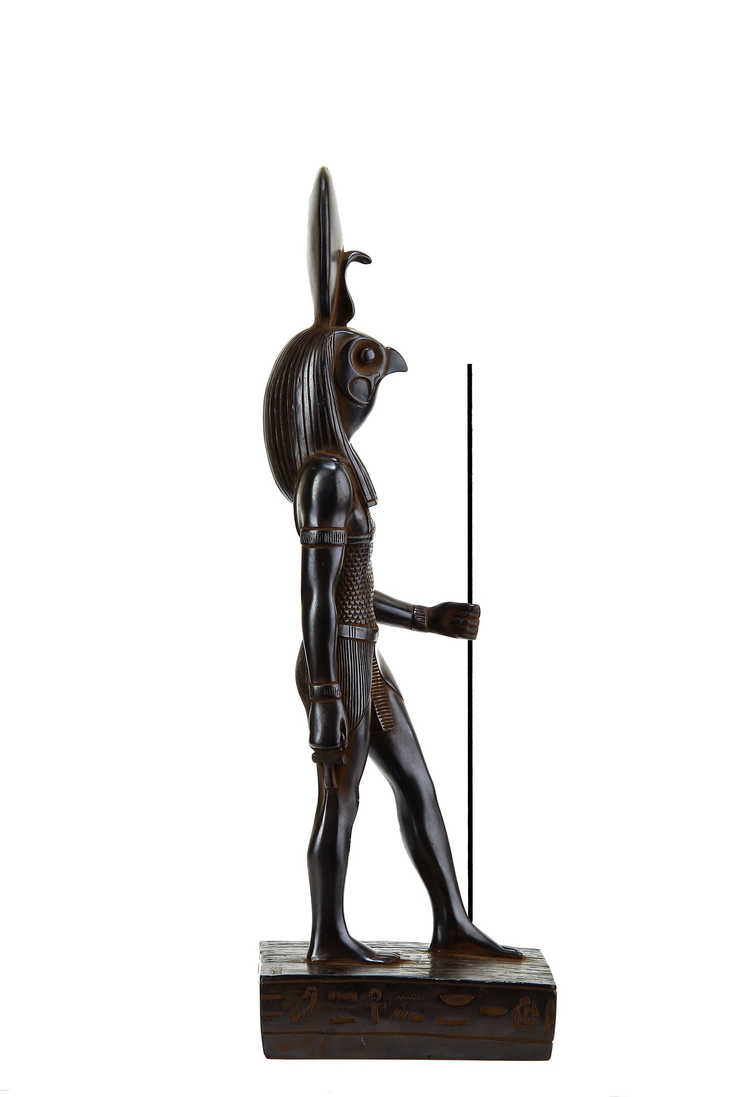 Ancient Egyptian statue of Horus, falcon-headed