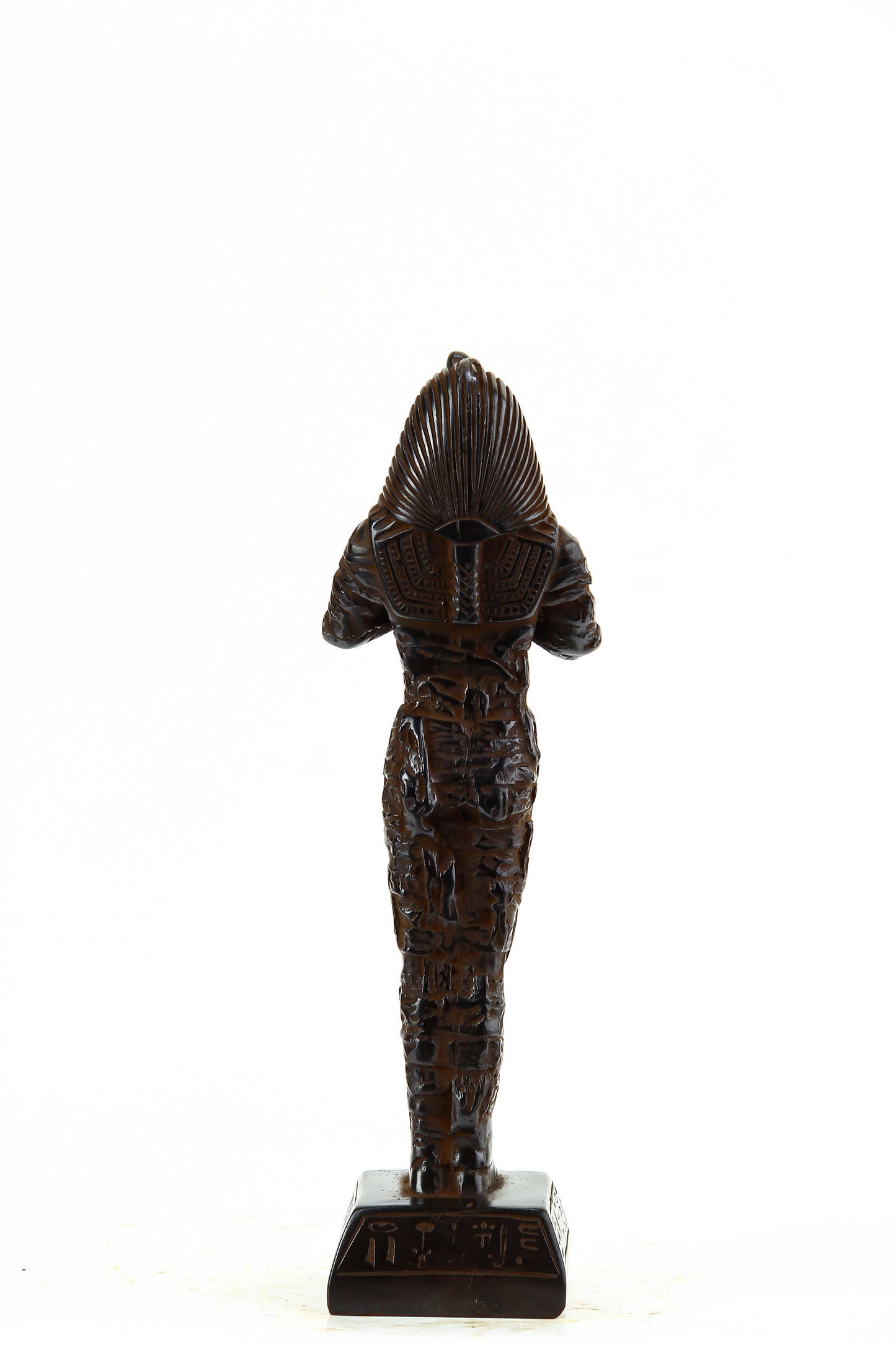 Unique Egyptian statue of King tut. Tutankhamun fighter in form of mummy black statue made in Egypt.