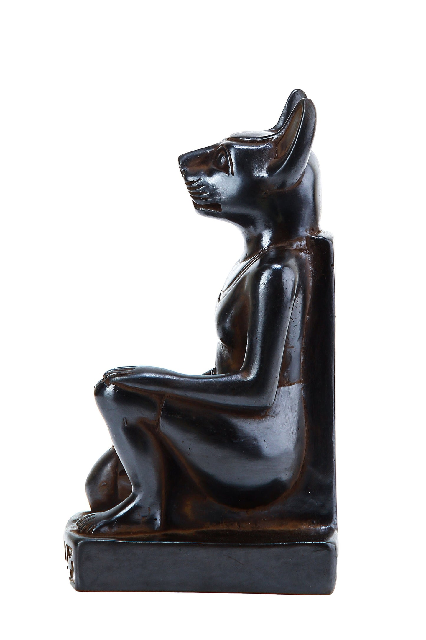 Ancient Egyptian statue of goddess Bastet cat seated made in Egypt