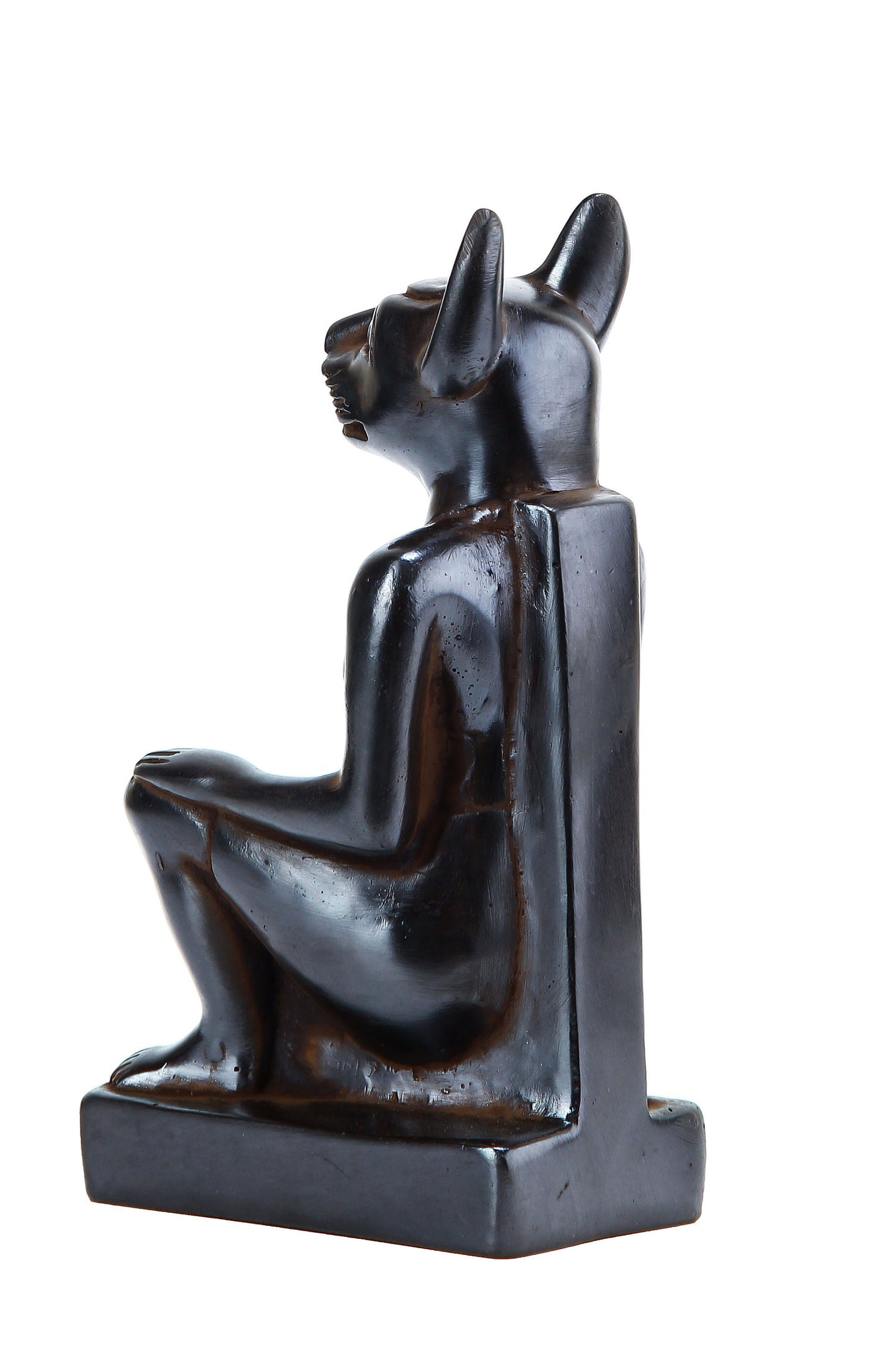 Ancient Egyptian statue of goddess Bastet cat seated made in Egypt
