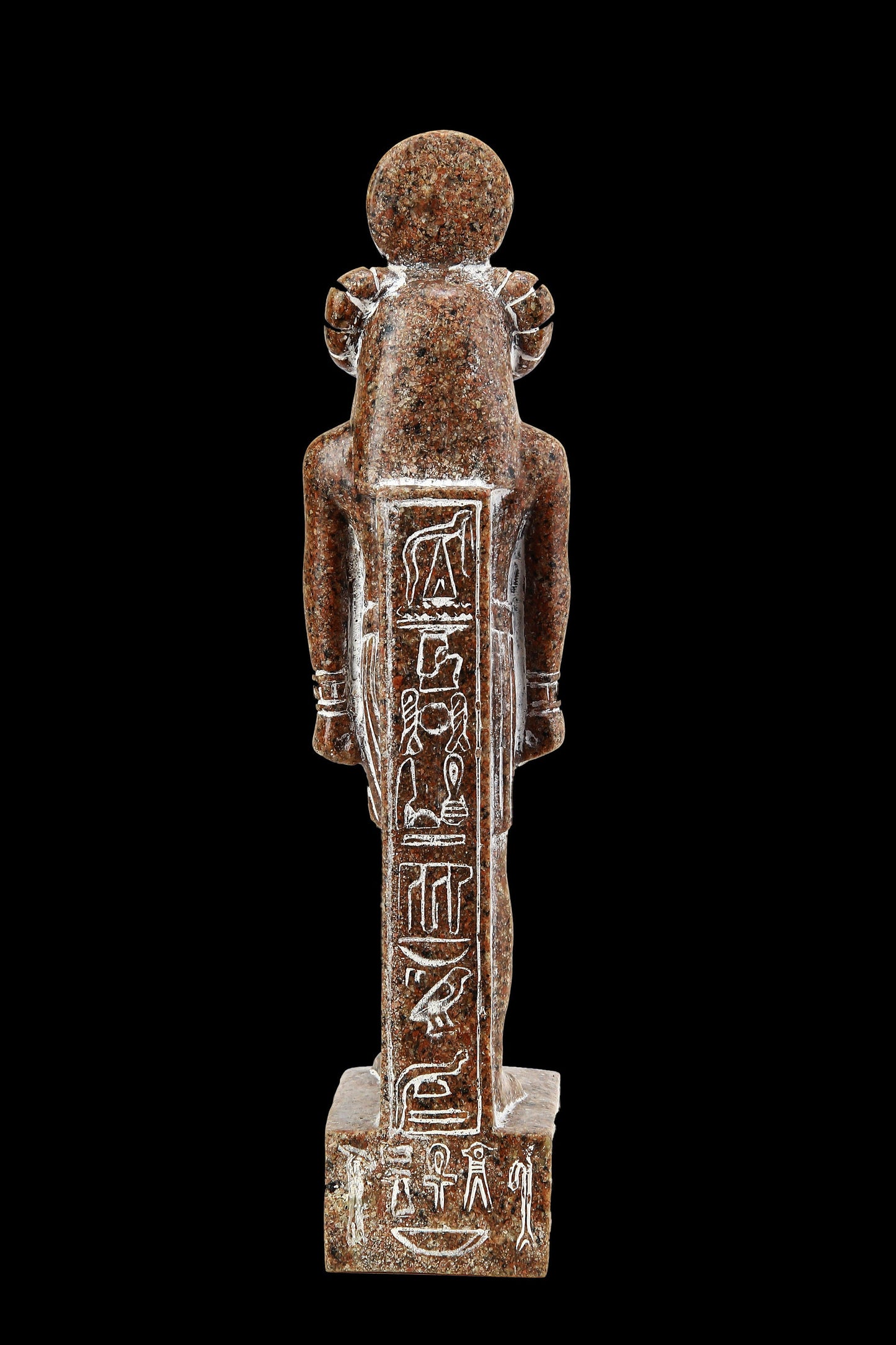 Statue of ancient Egyptian God Khnum granite stone made in Egypt