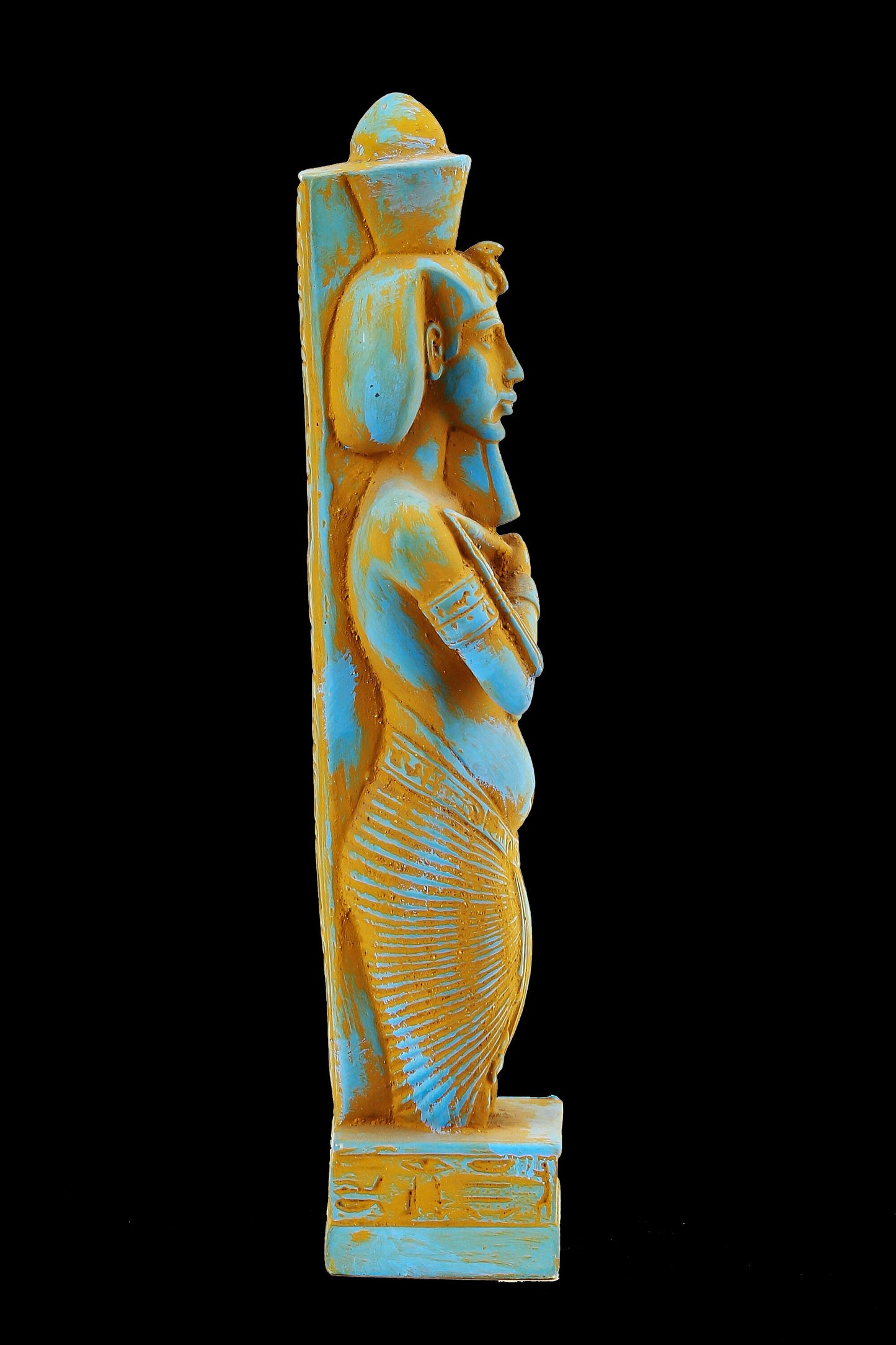 Ancient Egyptian statue of king Akhenaten (Amenhotep IV) (about 1351-1334 BC) King of th 18th dynasty Made in Egypt.