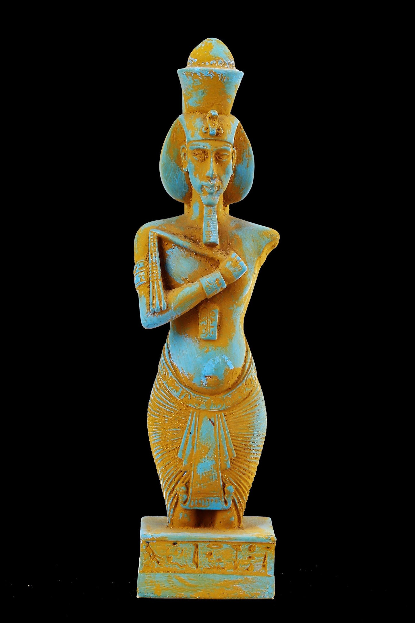Ancient Egyptian statue of king Akhenaten (Amenhotep IV) (about 1351-1334 BC) King of th 18th dynasty Made in Egypt.