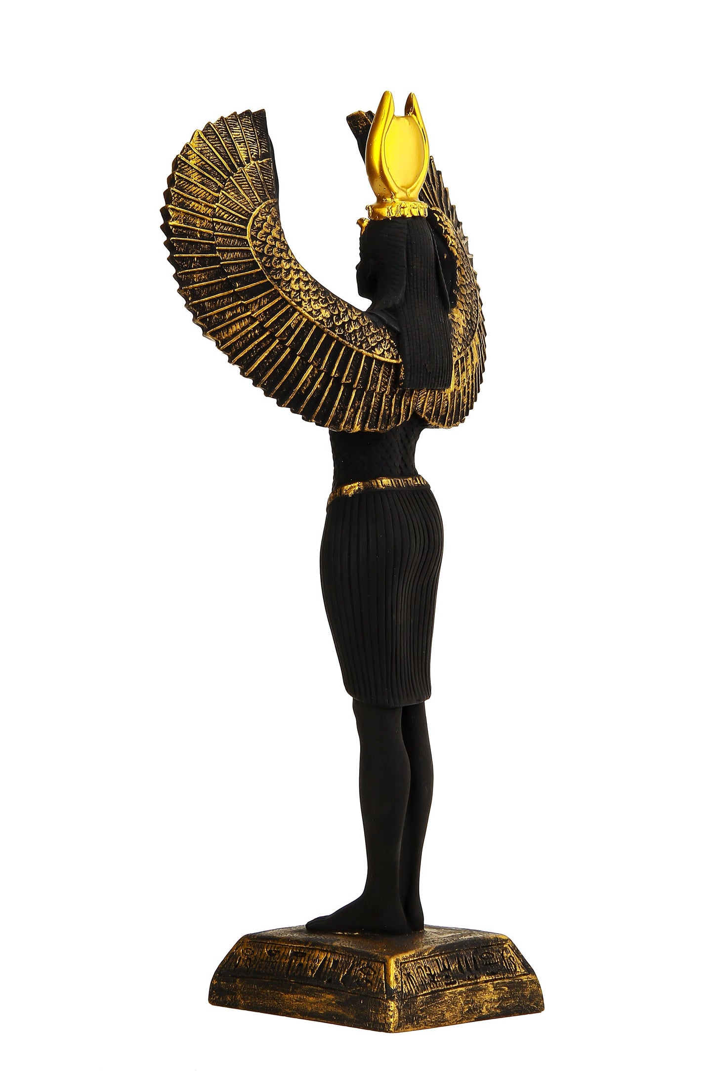 Ancient statue of Isis wings Goddess of fertility and was also known as the goddess of motherhood, magic, death and healing in Old Egypt