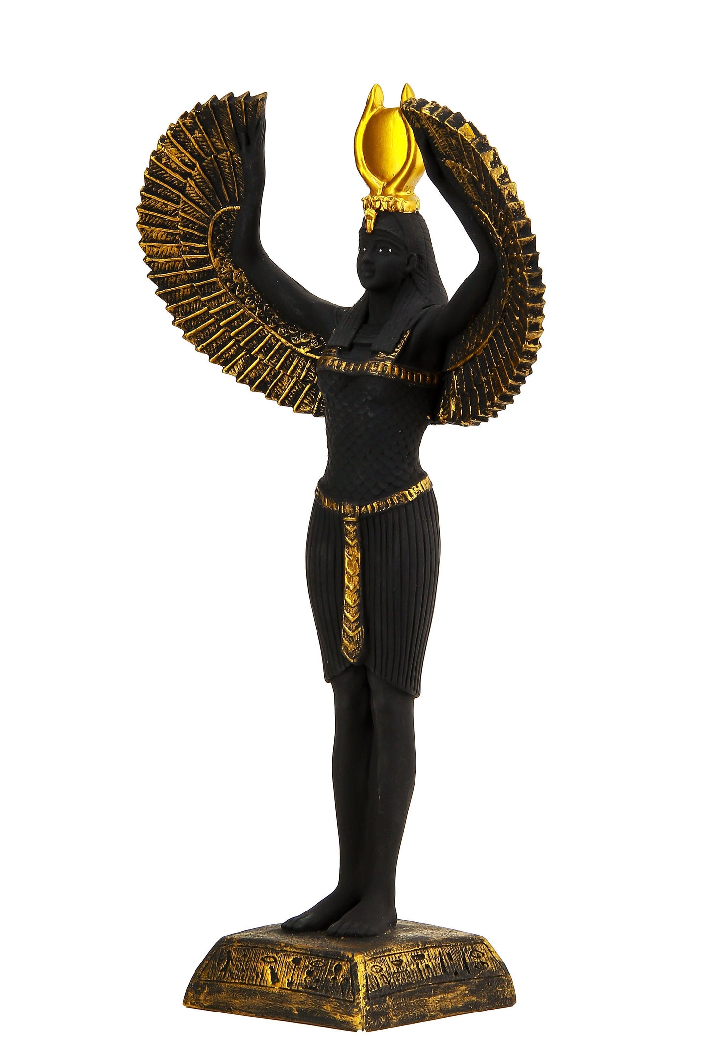 Ancient statue of Isis wings Goddess of fertility and was also known as the goddess of motherhood, magic, death and healing in Old Egypt