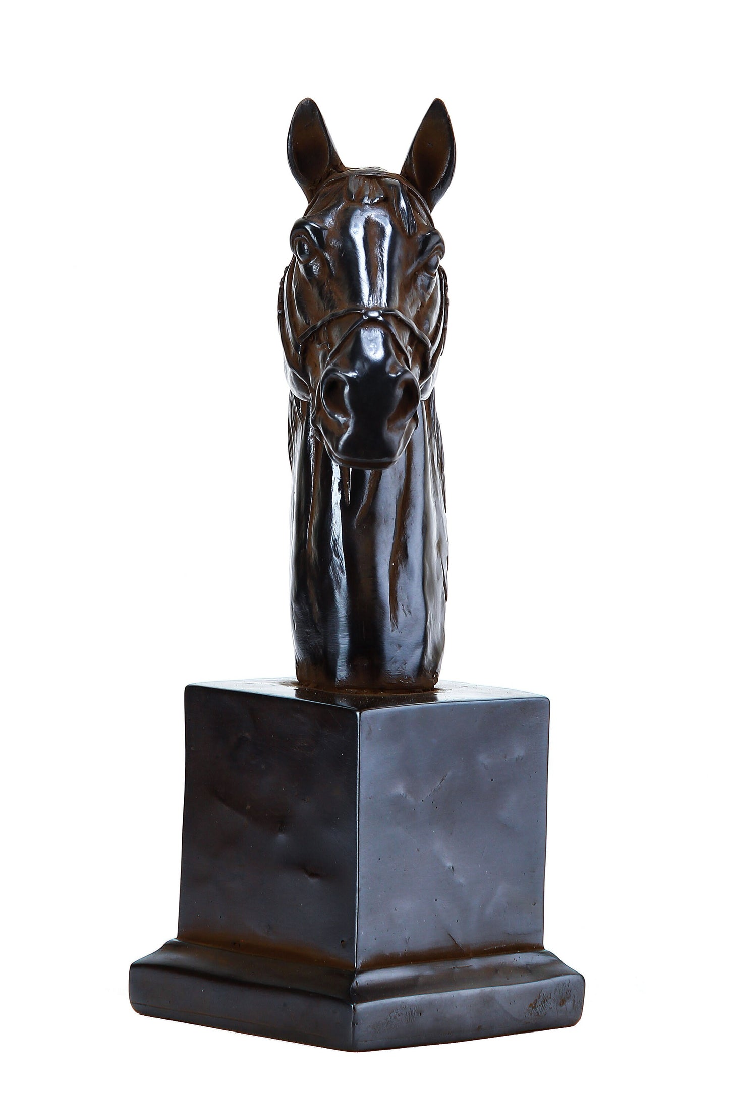 A head of Horse black solid stone made in Egypt Egypt office decor