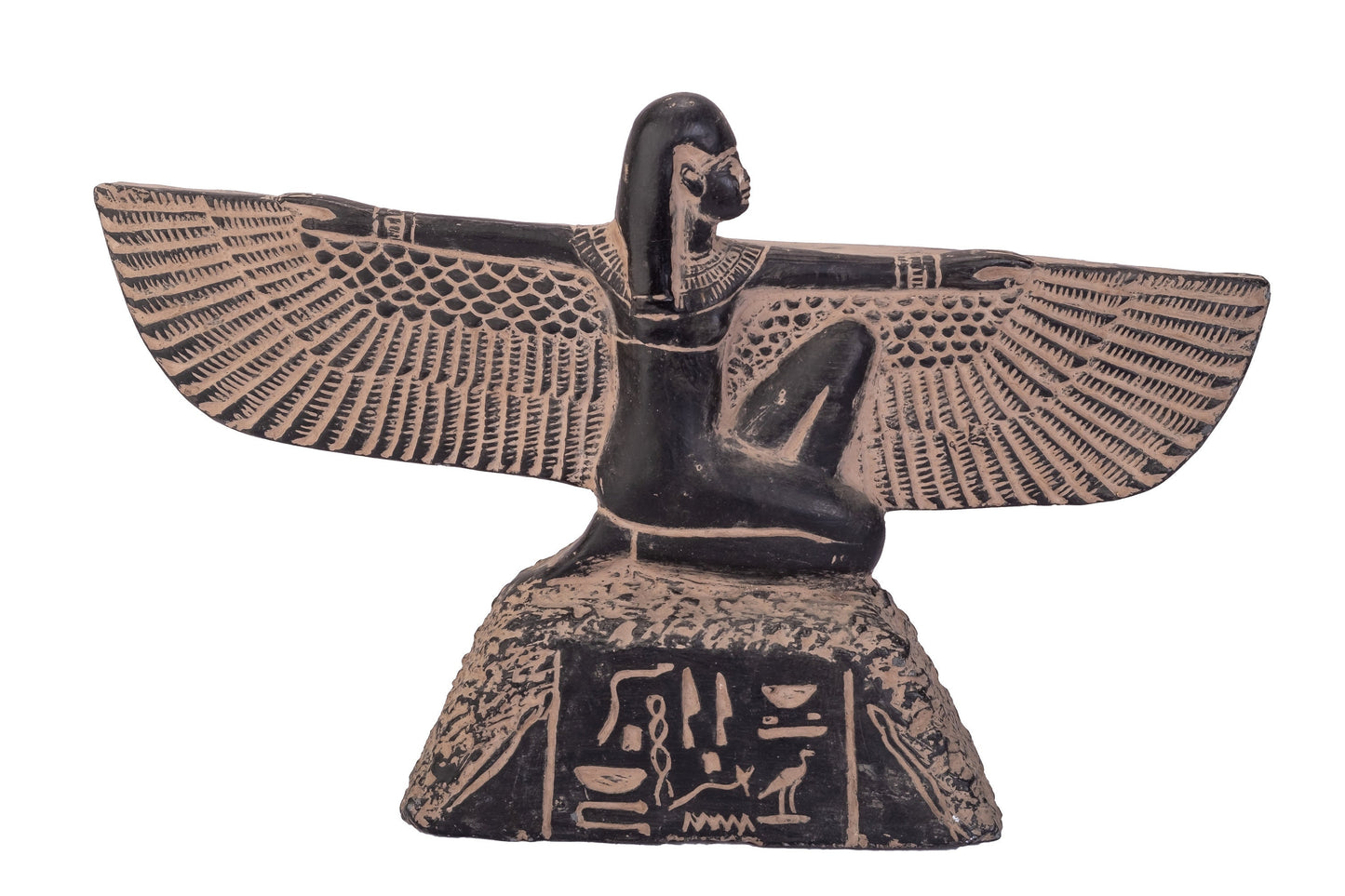 Ancient Egyptian statue of Isis wings Goddess of fertility