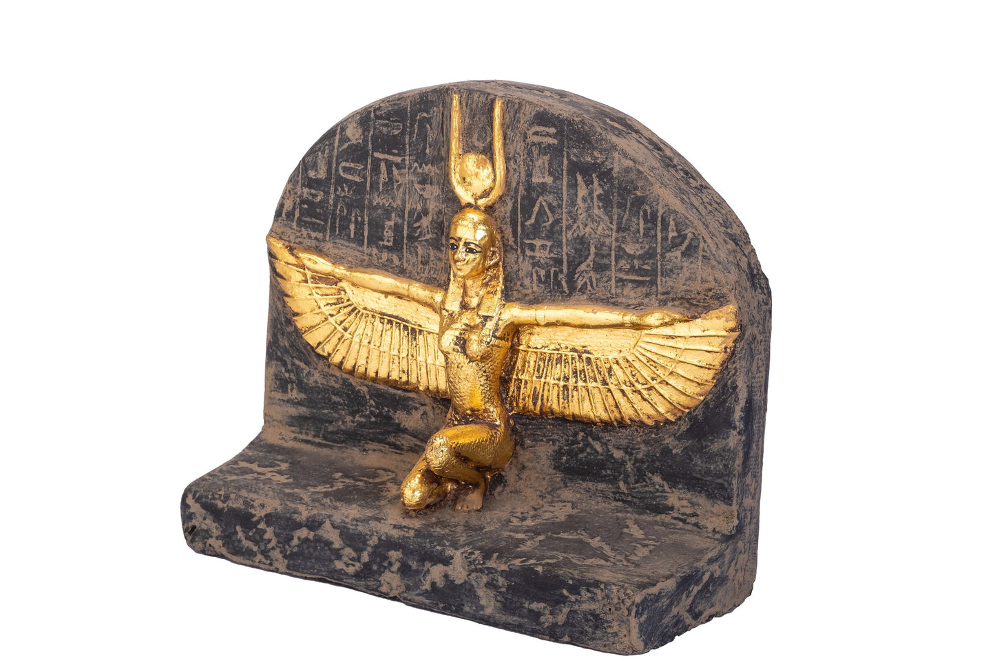 Ancient Egyptian statue of Isis wings Goddess of fertilit