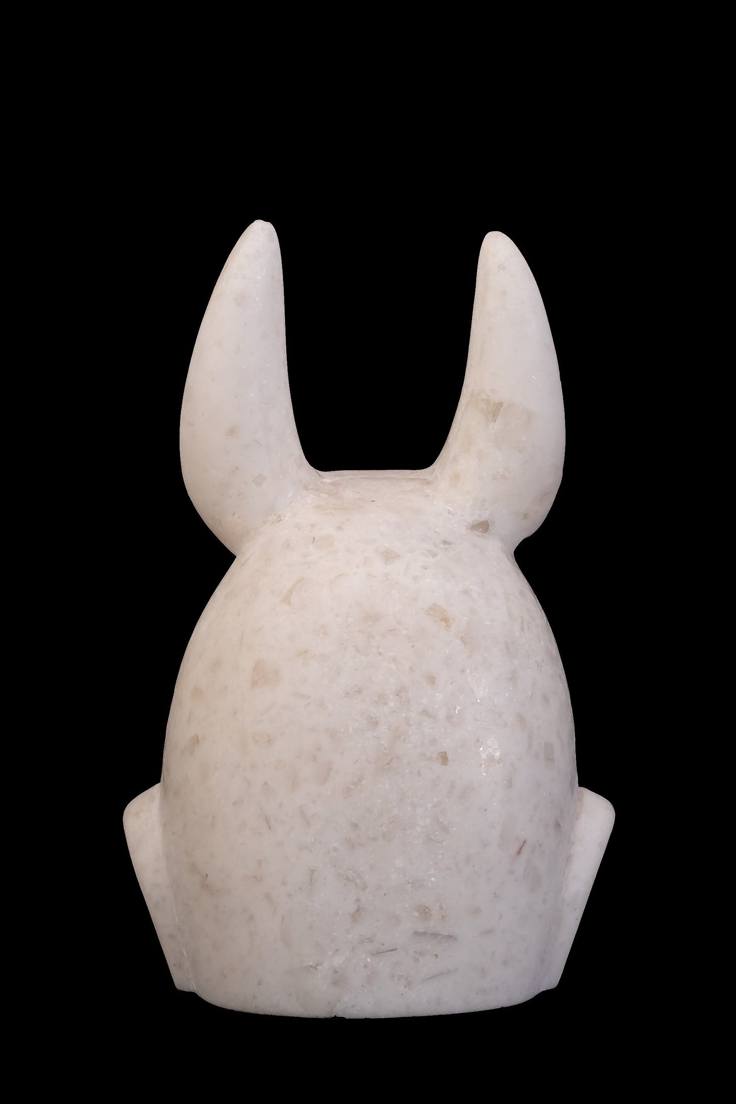 Rare Bust of Anubis Jackal face, God of afterlife and mummification handmade Altar statue made in Egypt from Alabaster stone