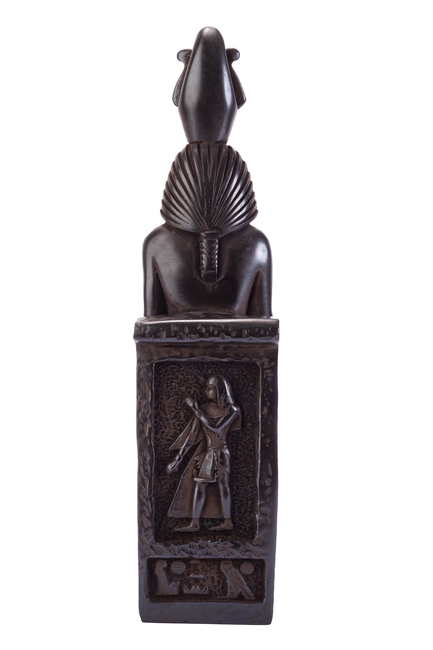 Ancient Egyptian statue of Pharaoh king Ramesses II Large heavy black solid stone made in Egypt
