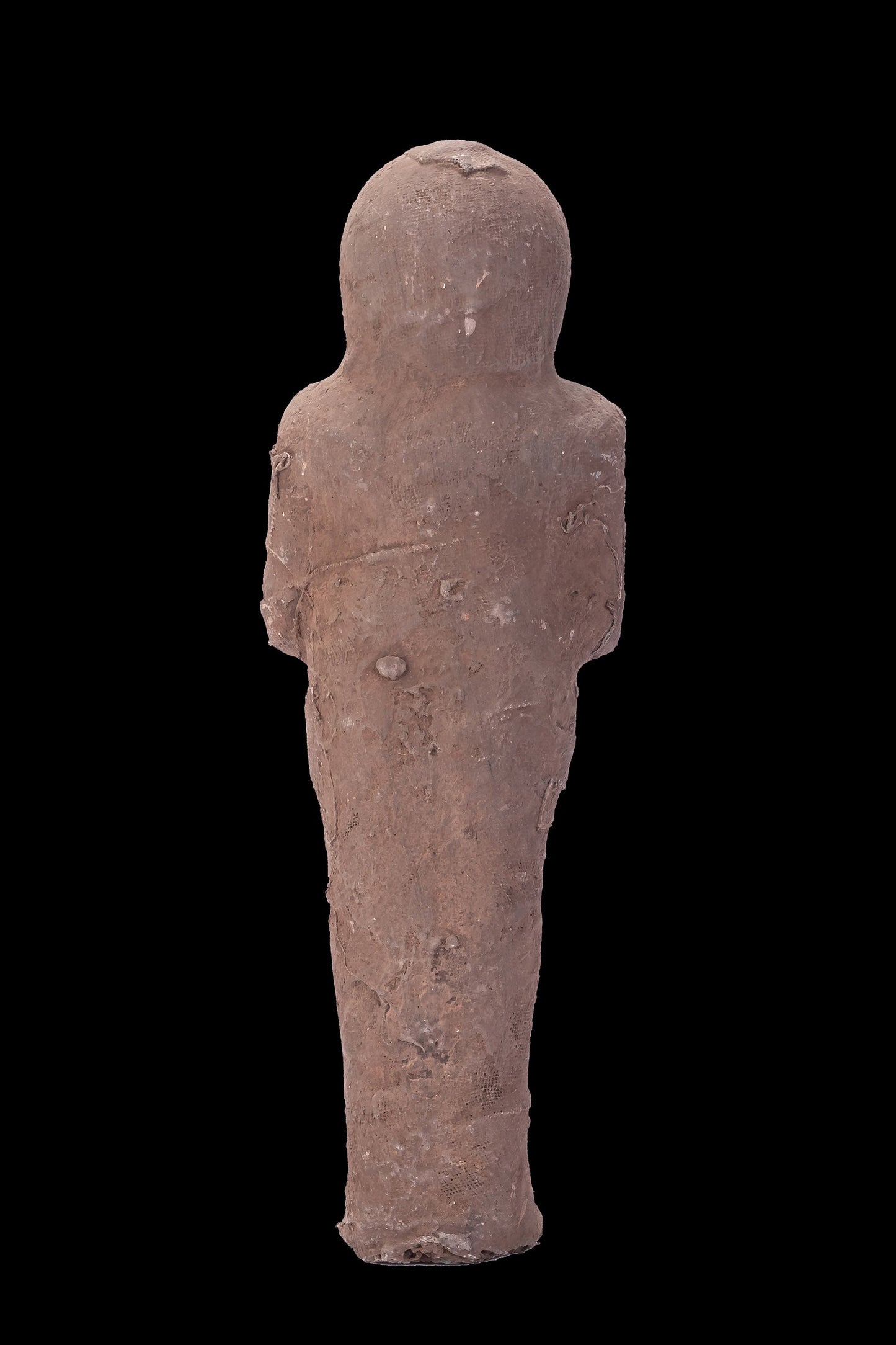 Ancient Egyptian Ushabti carved on it with Hieroglyphics heavy stone wrapped with linen made with Egyptian soul
