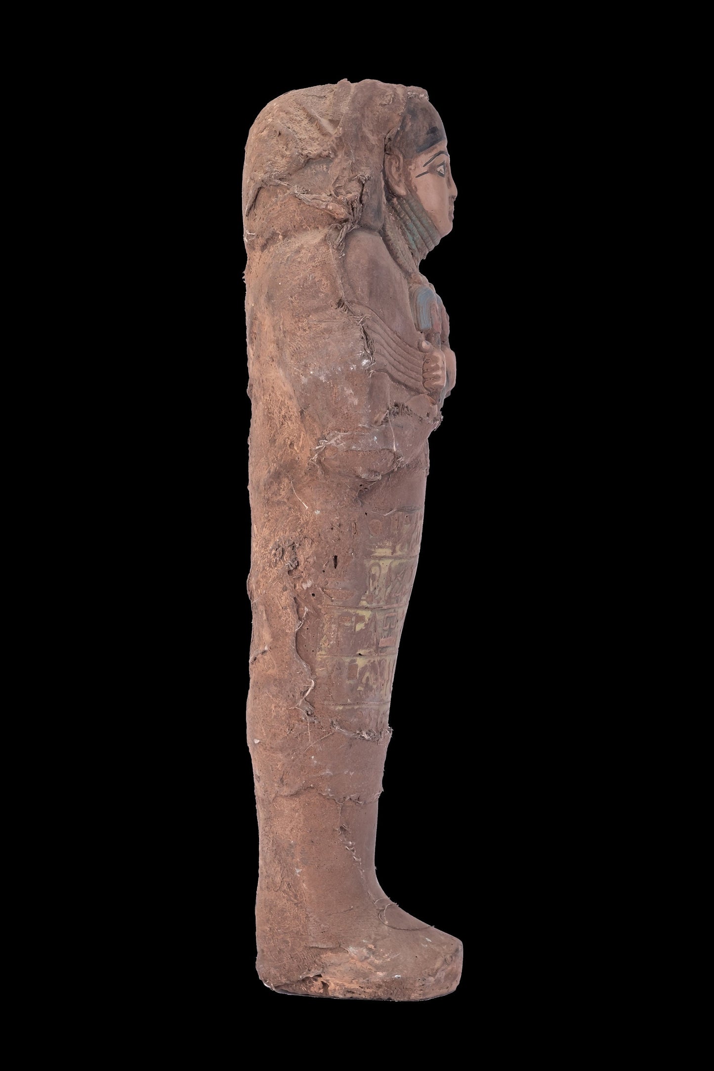 Unique ancient Egyptian statue of Ushabti goddess Isis carving on it with Heiroglyphics - Altar statue made with Egyptian soul
