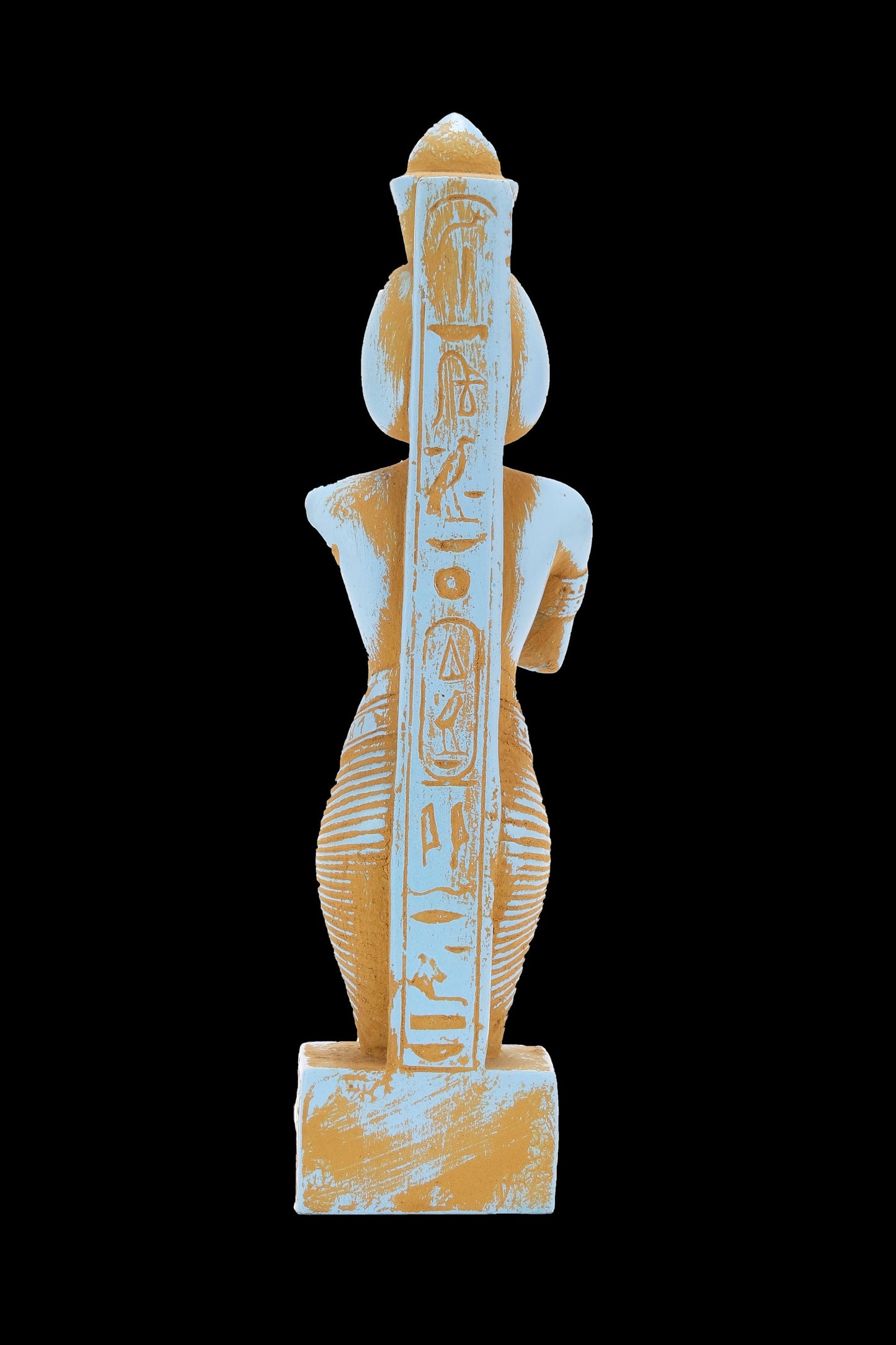 Ancient Egyptian statue of king Akhenaten (Amenhotep IV) (about 1351-1334 BC) King of the 18th dynasty. Unique blue made in Egypt