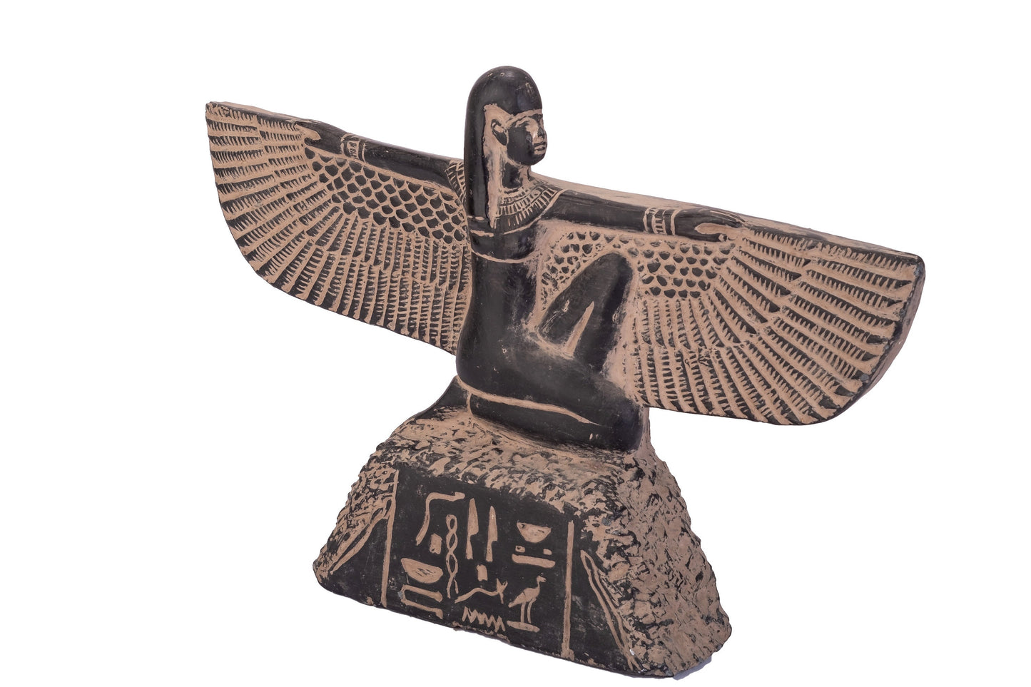 Ancient Egyptian statue of Isis wings Goddess of fertility