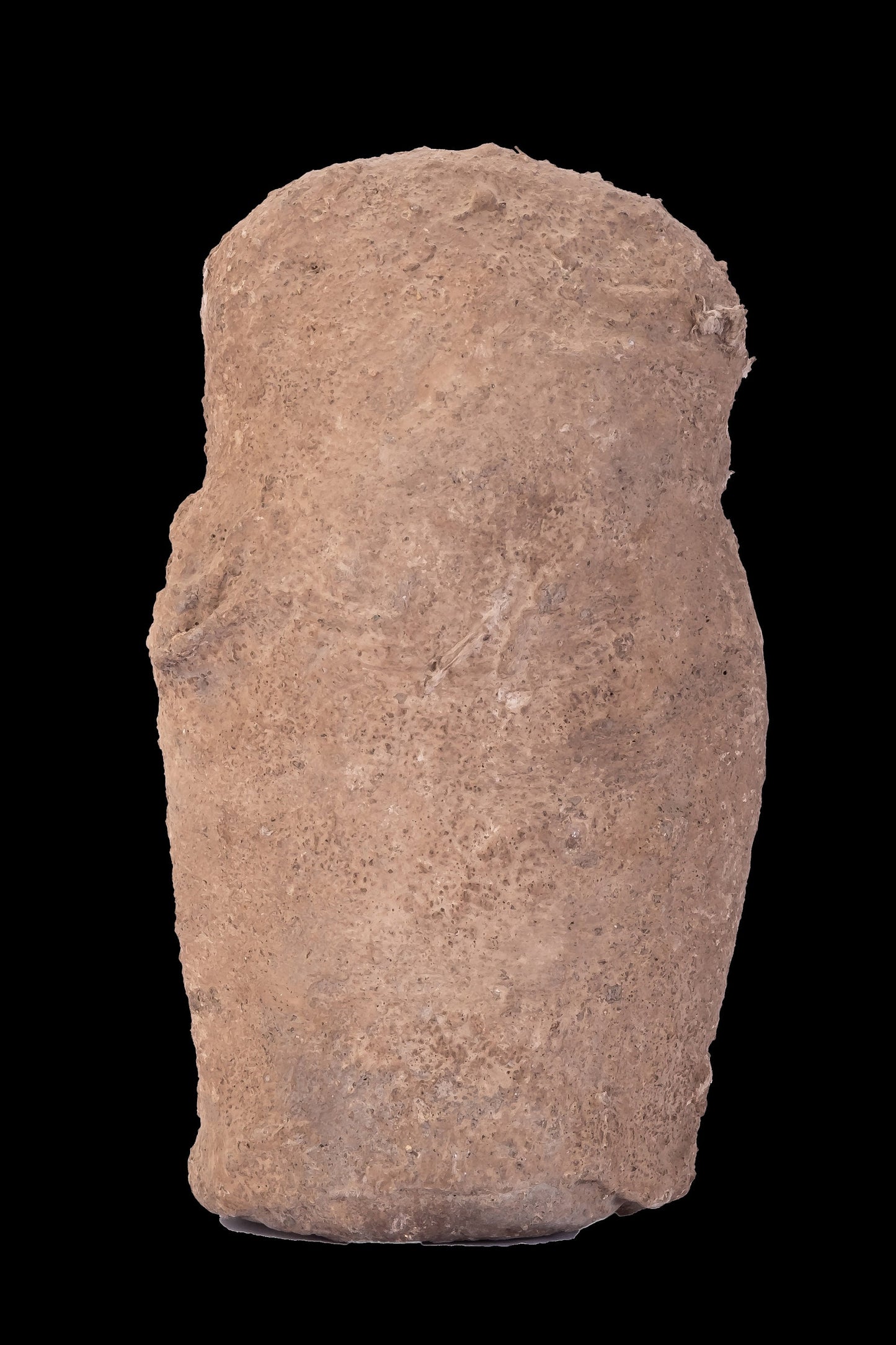 Unique ancient Egyptian statue of Ushabti goddess Isis carving on it with Hieroglyphics heavy stone wrapped with linen Altar statue