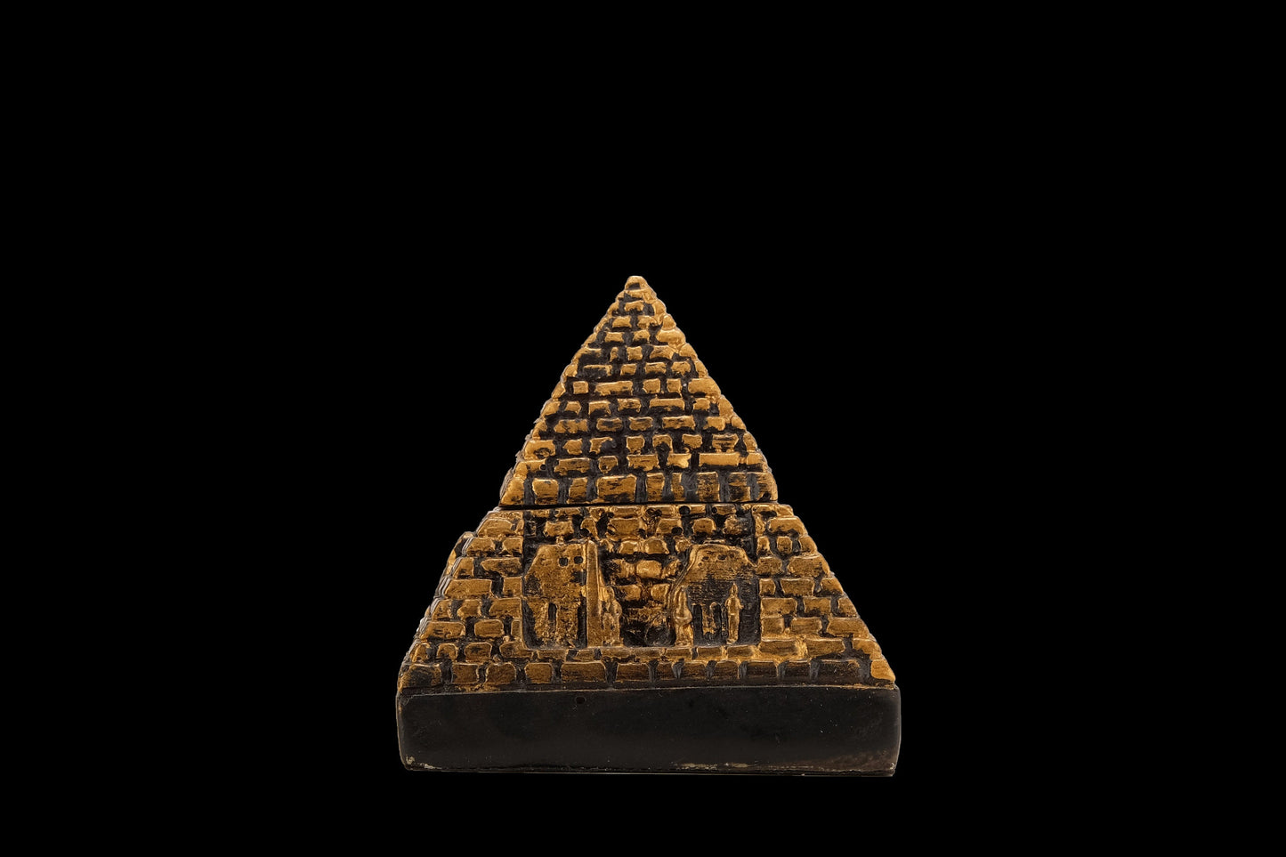 Vintage pyramid Trinket Box - Bronze finish Ancient Egyptian Pyramid Jewelry Box -Desk Box - Egyptian Home Decor