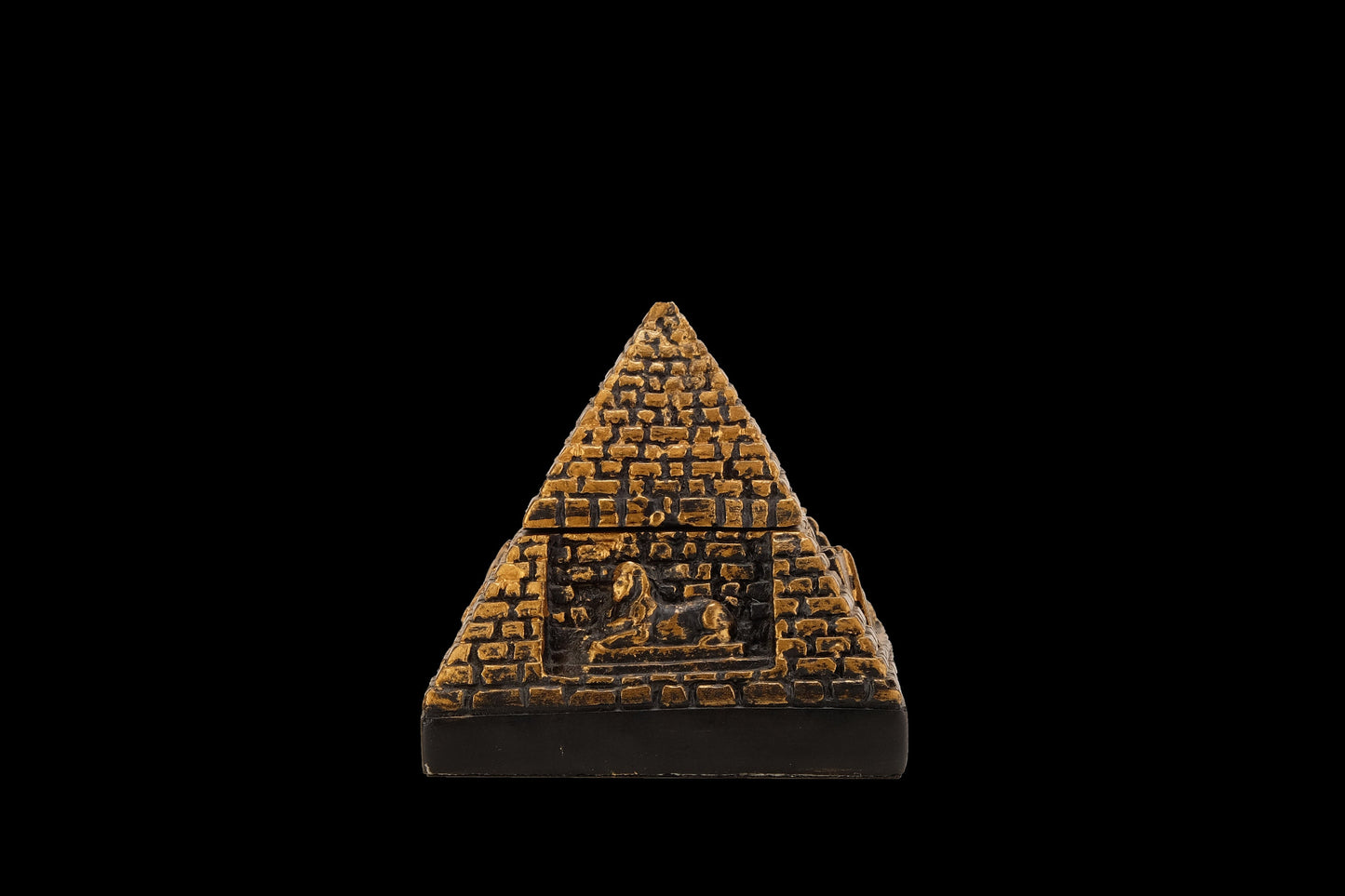 Vintage pyramid Trinket Box - Bronze finish Ancient Egyptian Pyramid Jewelry Box -Desk Box - Egyptian Home Decor