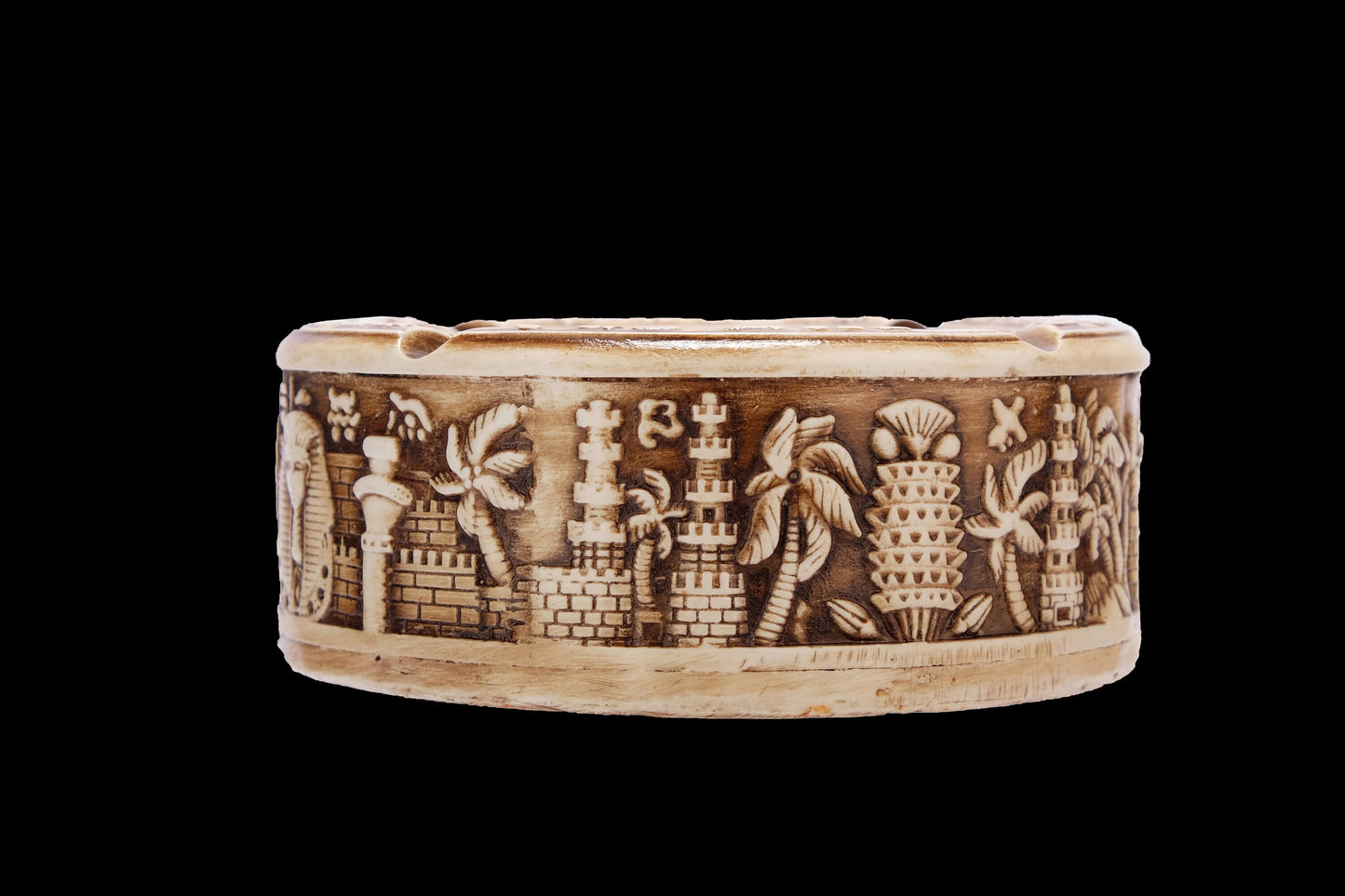 Unique ancient Egyptian Handmade Ashtray with a famous head of king Tutankhamun made in Egypt