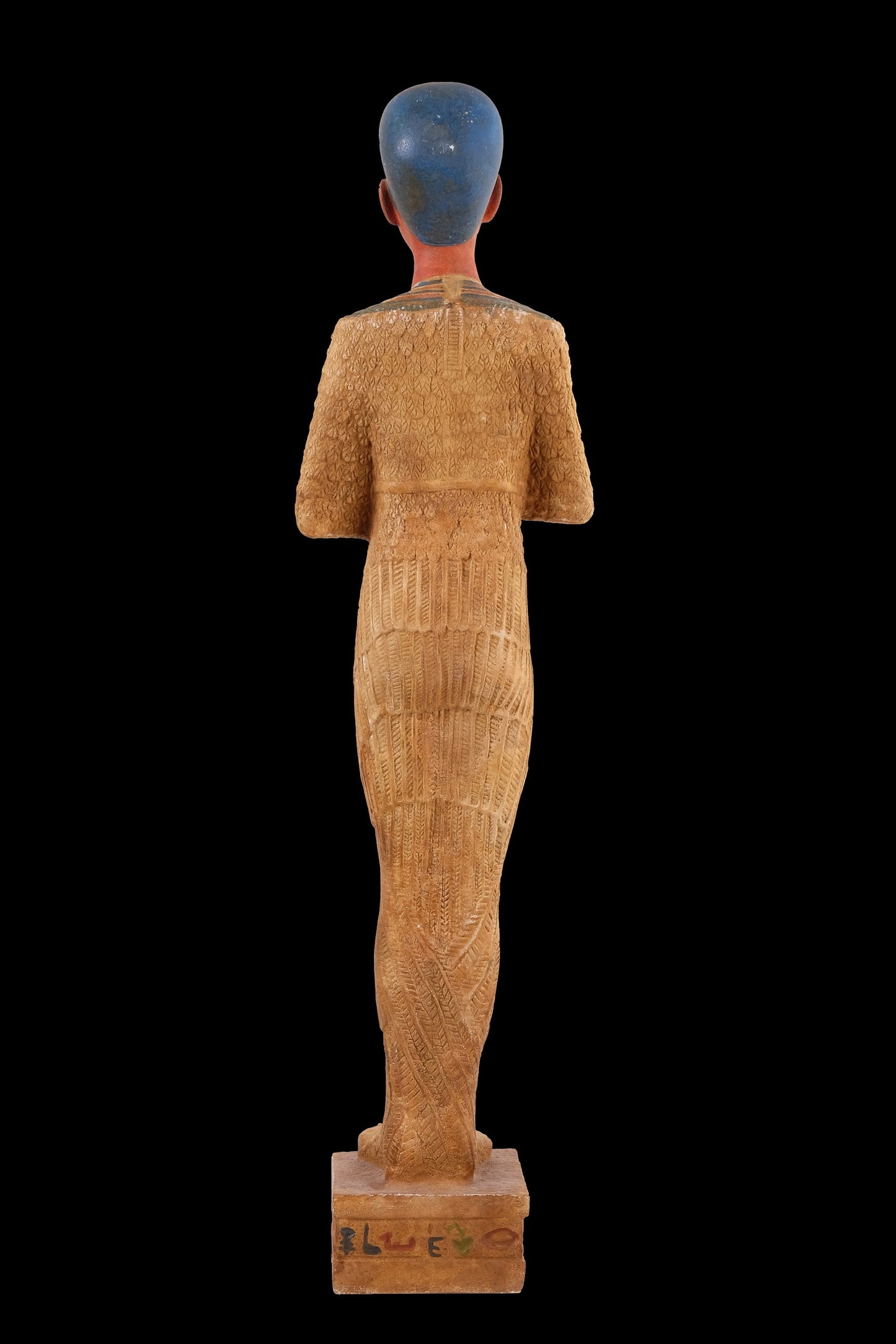 Ancient Egyptian statue of Ptah - Large heavy limestone hand painted made in Egypt