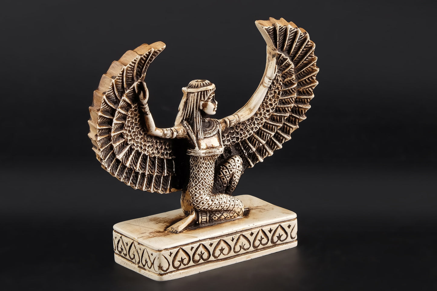 Ancient Egyptian statue of Isis wings Symbol of fertility