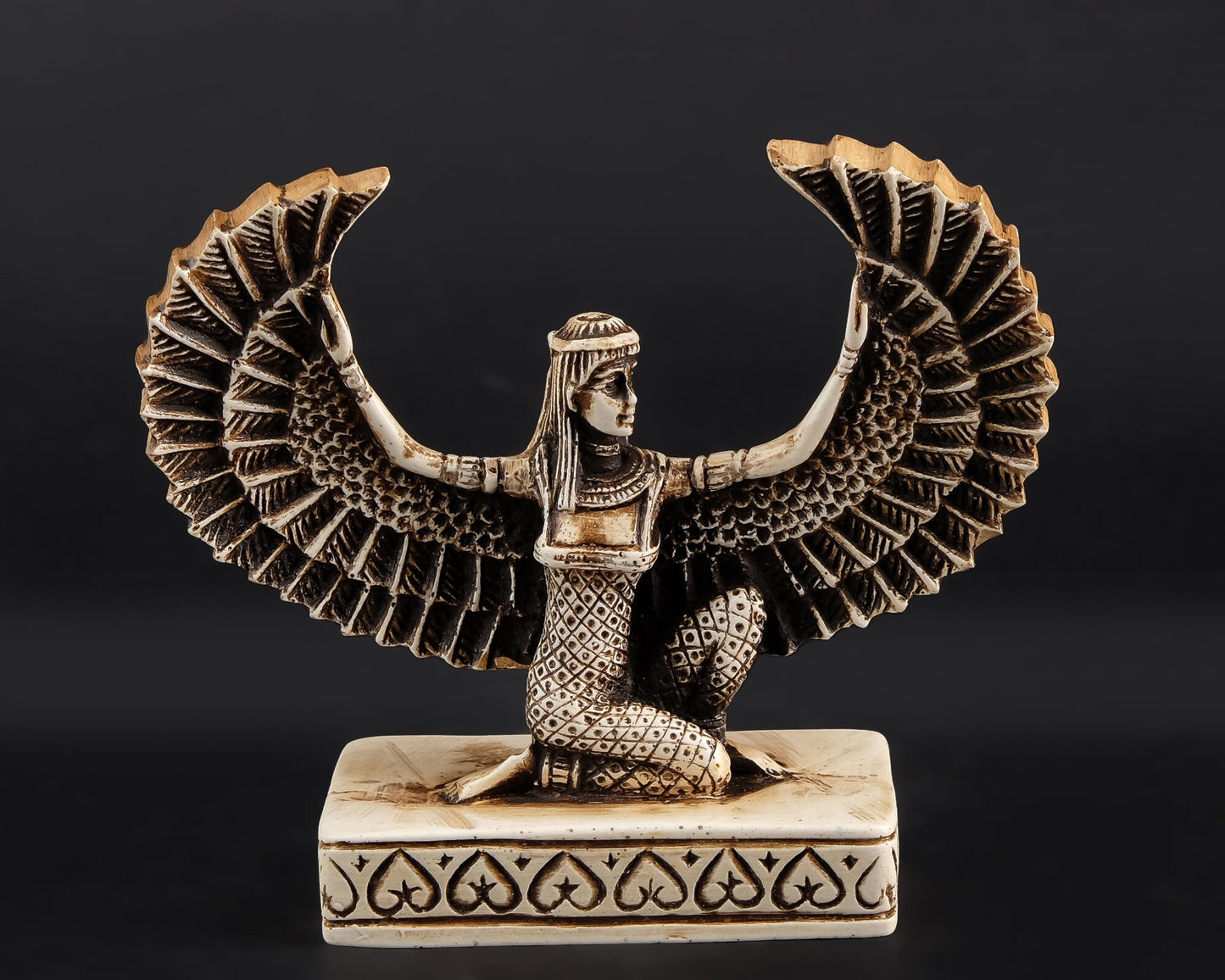 Ancient Egyptian statue of Isis wings Symbol of fertility