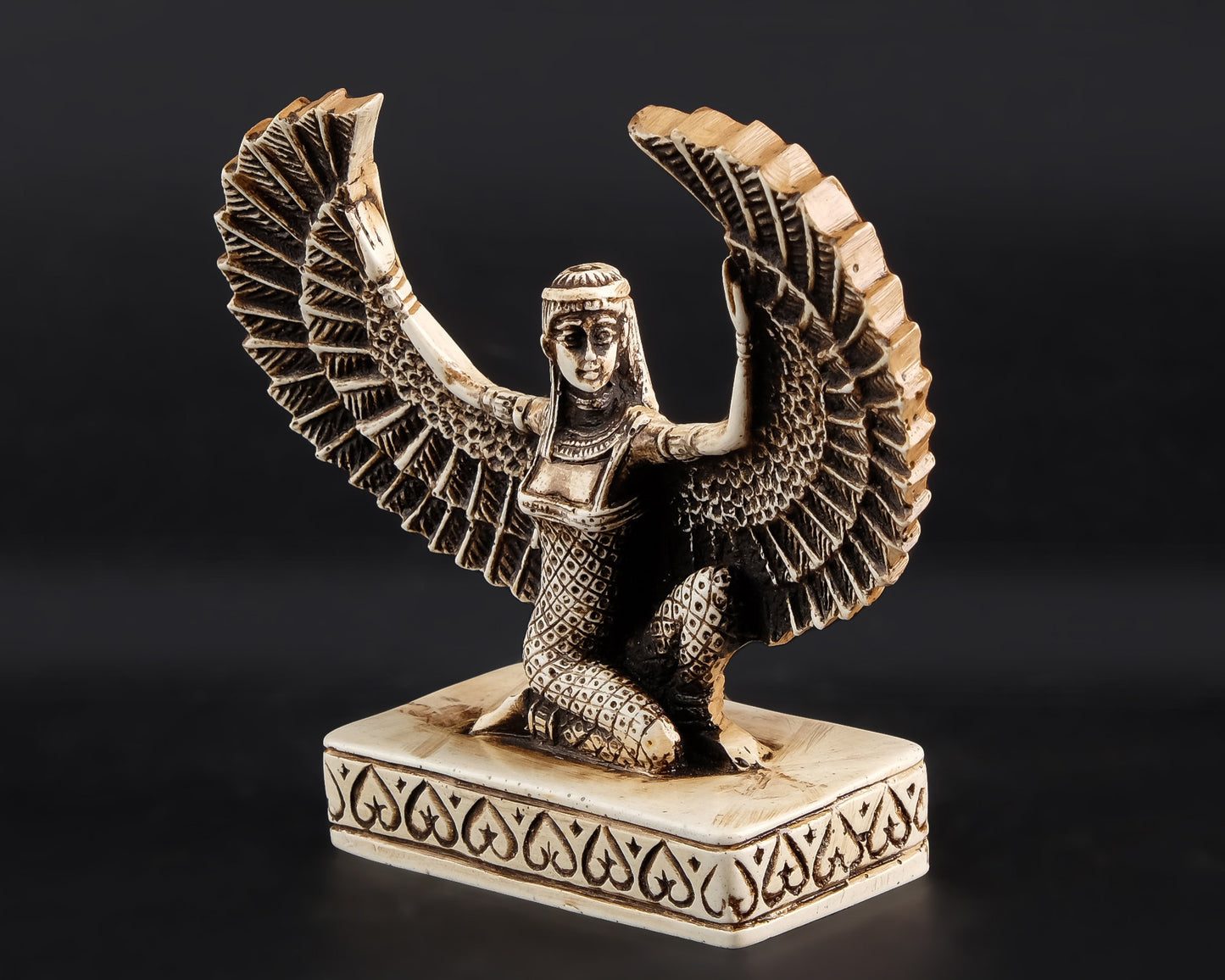 Ancient Egyptian statue of Isis wings Symbol of fertility