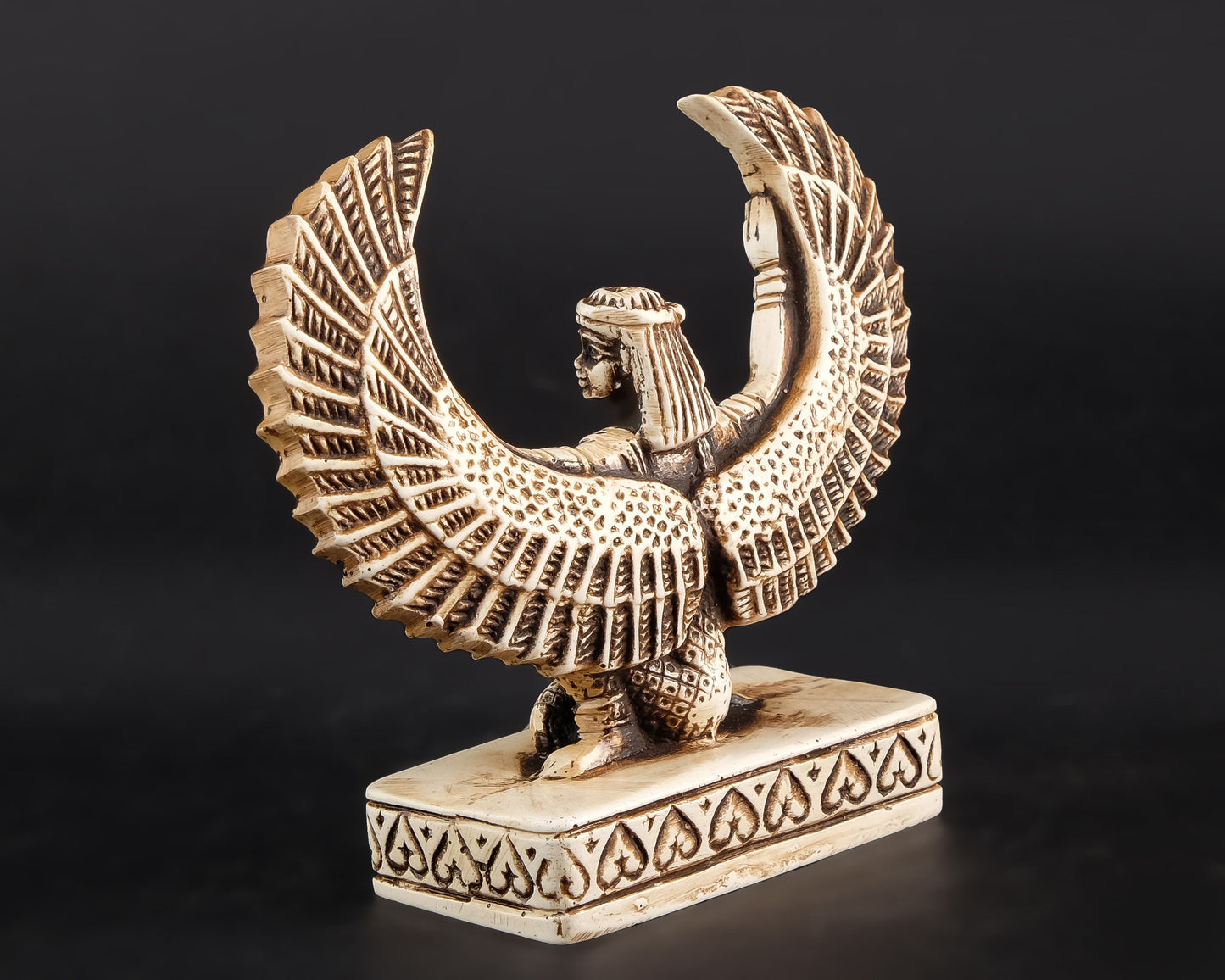 Ancient Egyptian statue of Isis wings Symbol of fertility