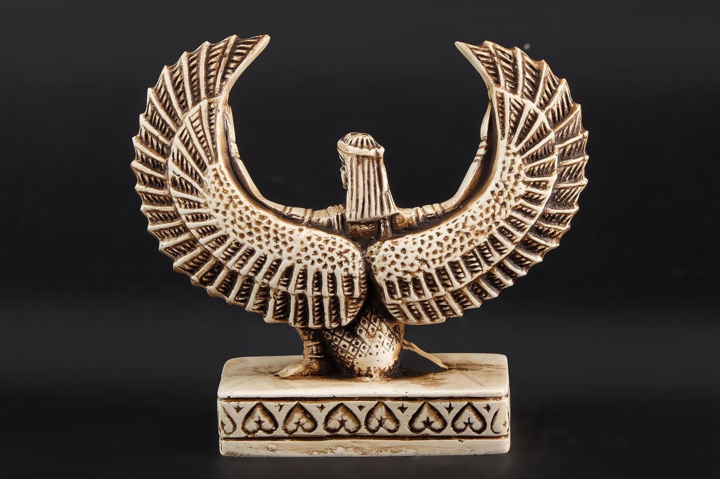 Ancient Egyptian statue of Isis wings Symbol of fertility