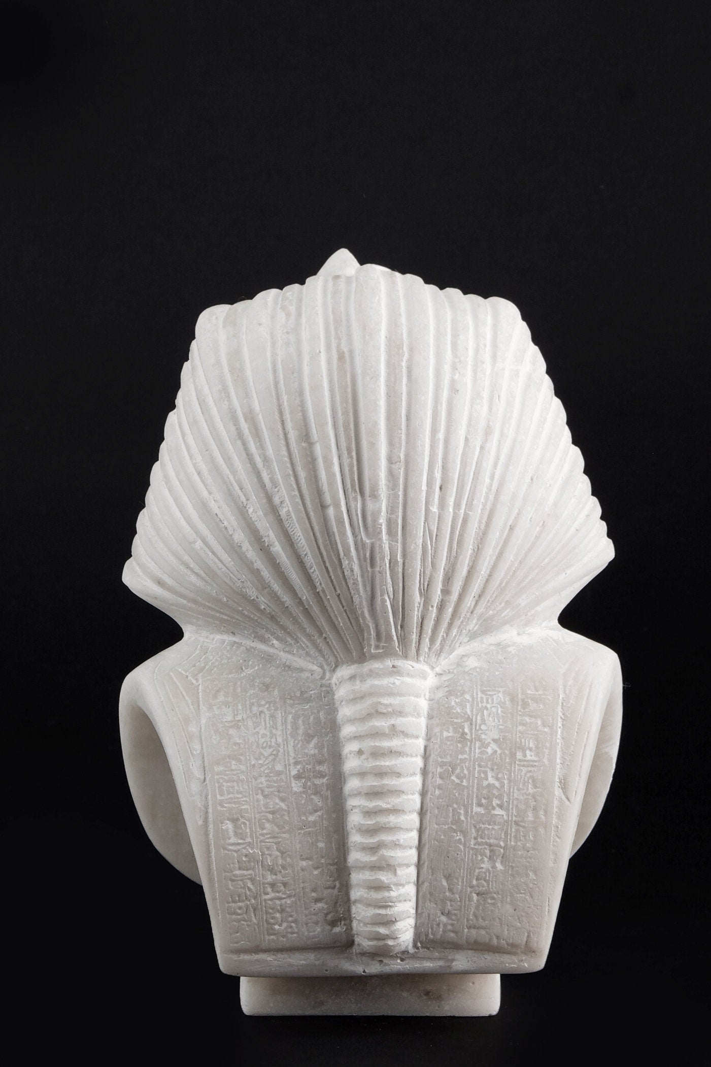 Unique ancient Egyptian statue of king Tutankhamun sculpture white marble stone made in Egypt