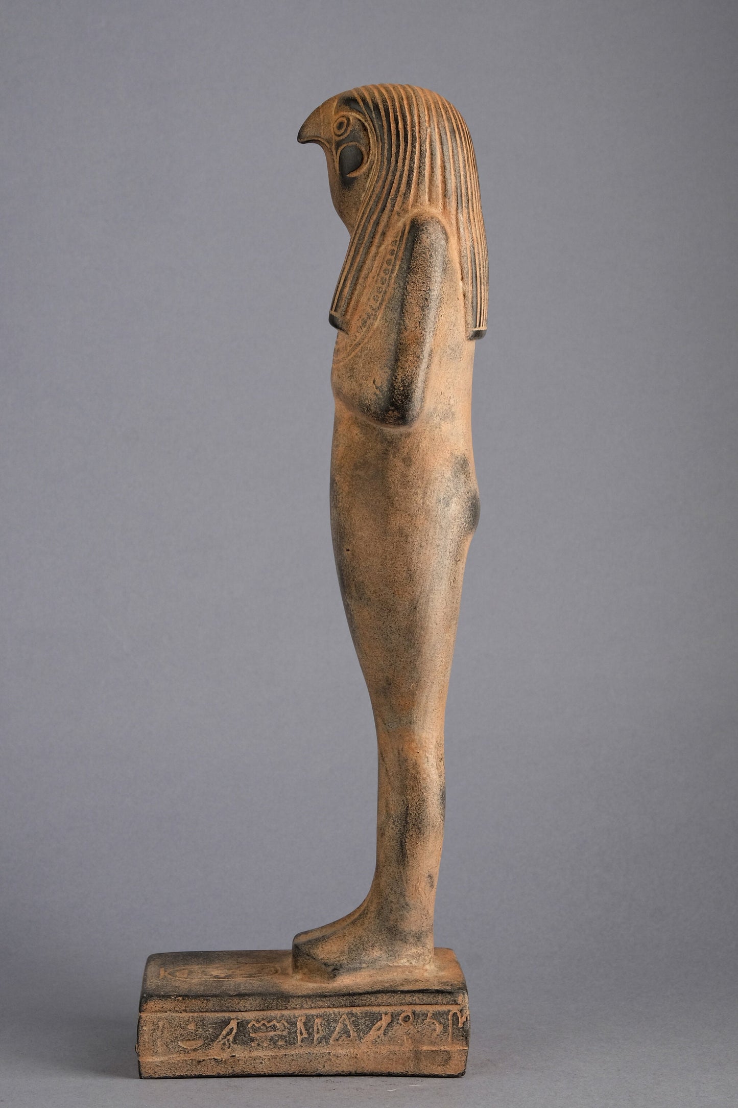 Ancient Egyptian statue Horus Ushabti as a Falcon Symbol of Sky heavy black stone Egyptian Art made in Egypt