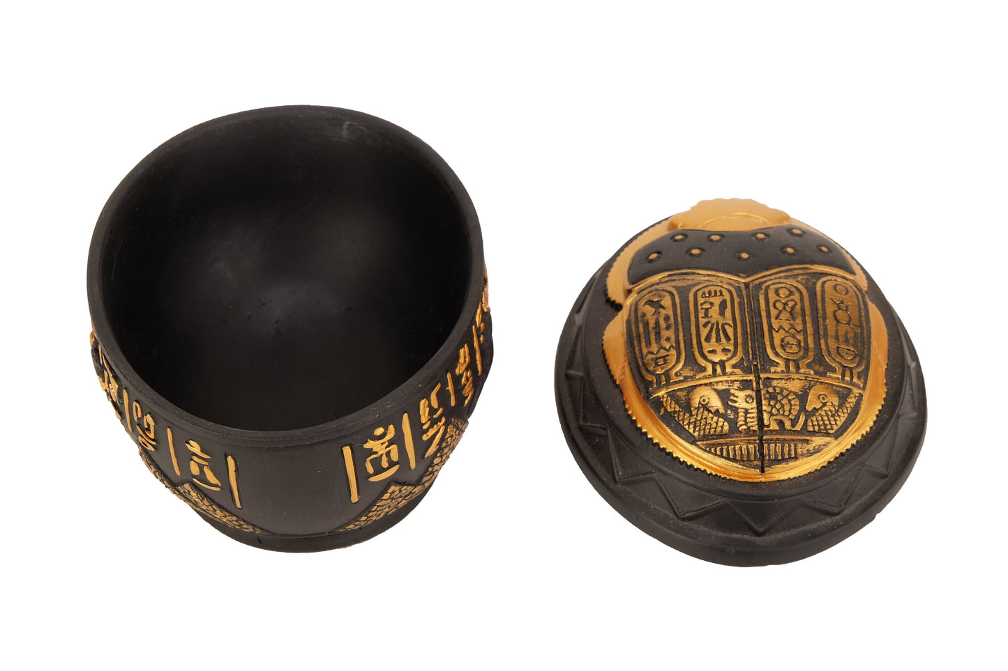 Fantastic Unique Ancient Egyptian Art Scarab as a Jewelry Box. Heavy stone Unique painted colored made in Egypt