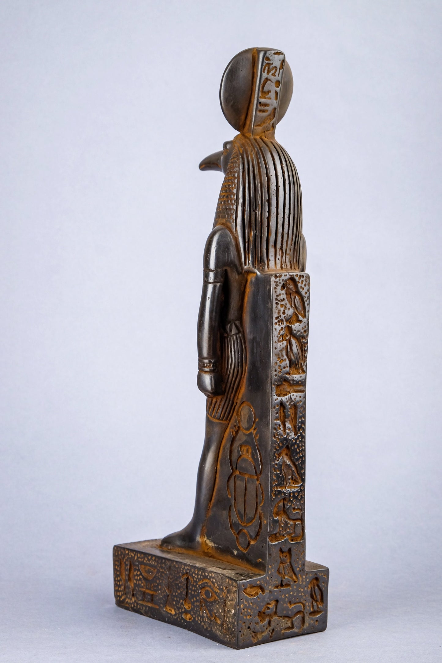 Ancient Egyptian statue of Thoth God of moon, magic, and master of knowledge. He was depicted as an Ibis bird or a baboon - Made in Egypt