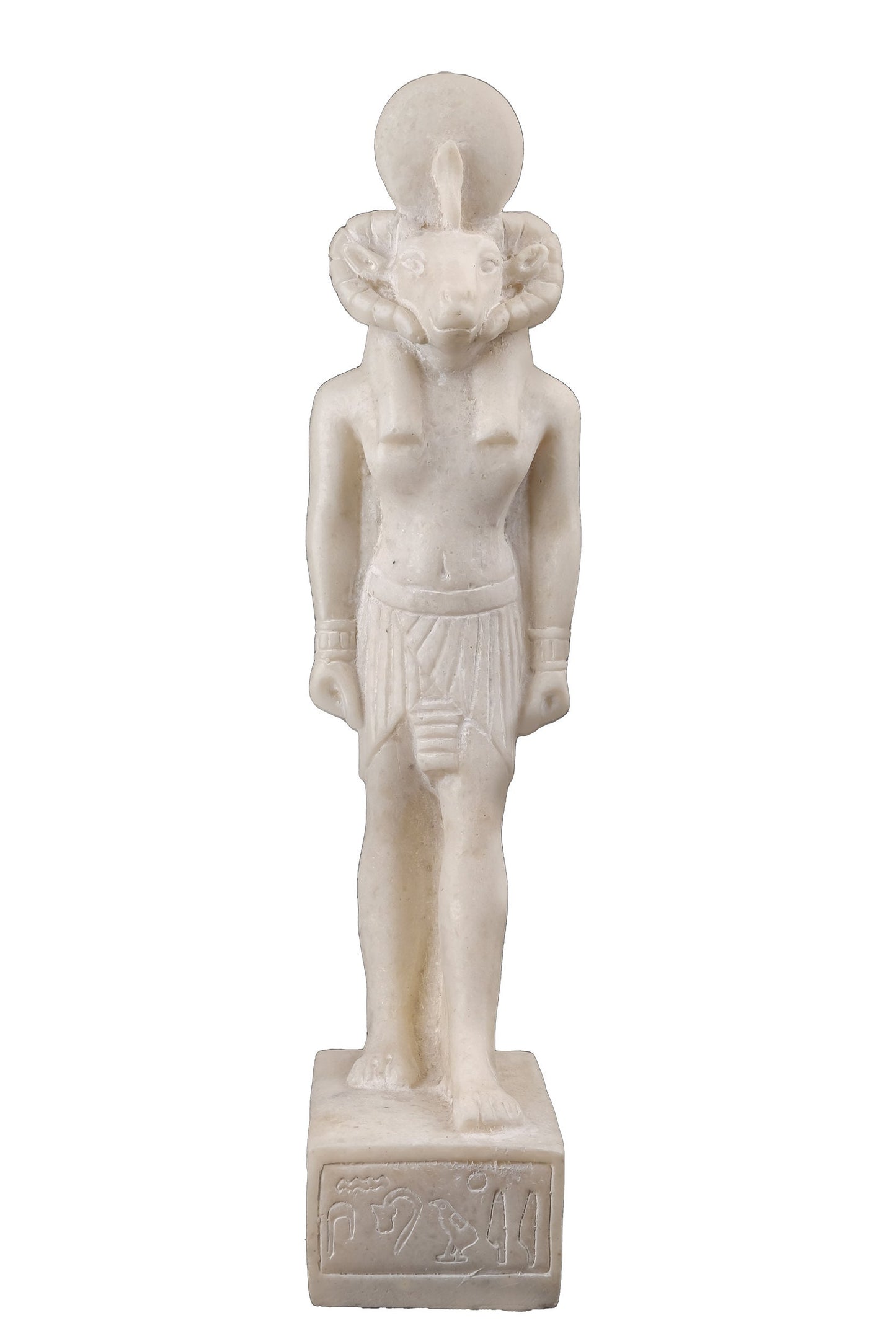 Ancient Egyptian Statue of Goddess Khnum Sculpture marble stone made in Egypt