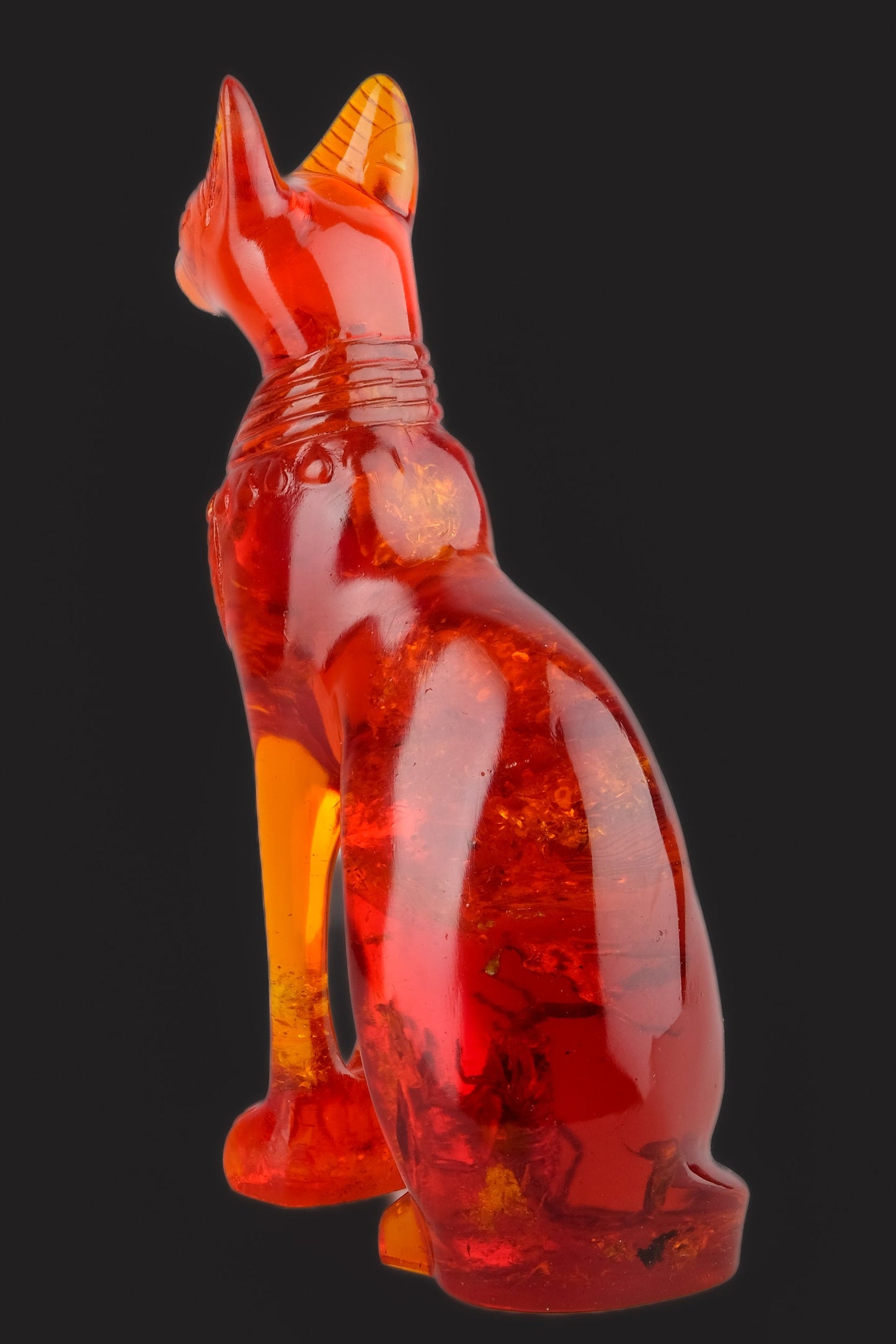Statue of Egyptian goddess Bastet cat vintage statue - home decor cat - pharaonic Cat- Egyptian Bastet cat Amber Dust made in Egypt