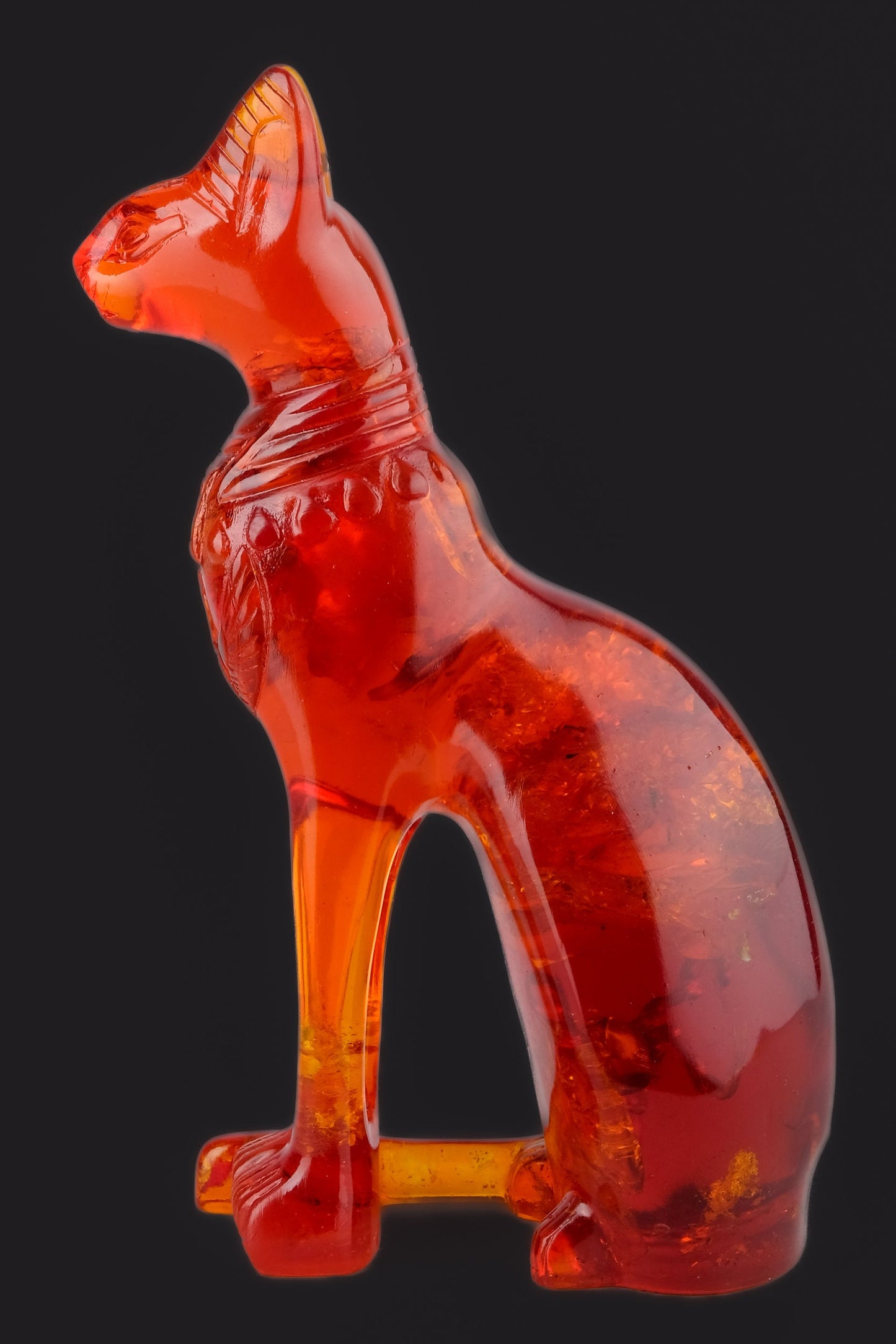 Statue of Egyptian goddess Bastet cat vintage statue - home decor cat - pharaonic Cat- Egyptian Bastet cat Amber Dust made in Egypt