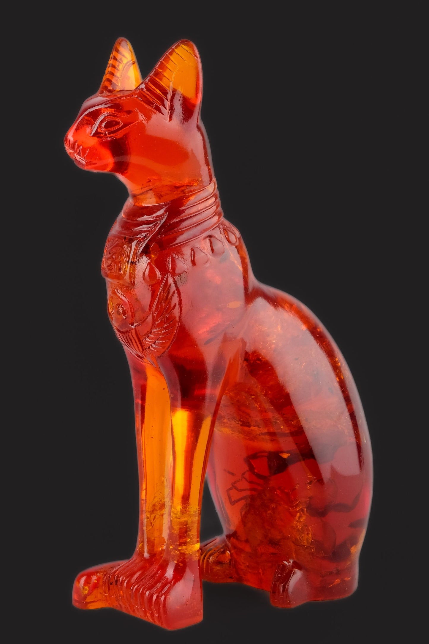 Statue of Egyptian goddess Bastet cat vintage statue - home decor cat - pharaonic Cat- Egyptian Bastet cat Amber Dust made in Egypt