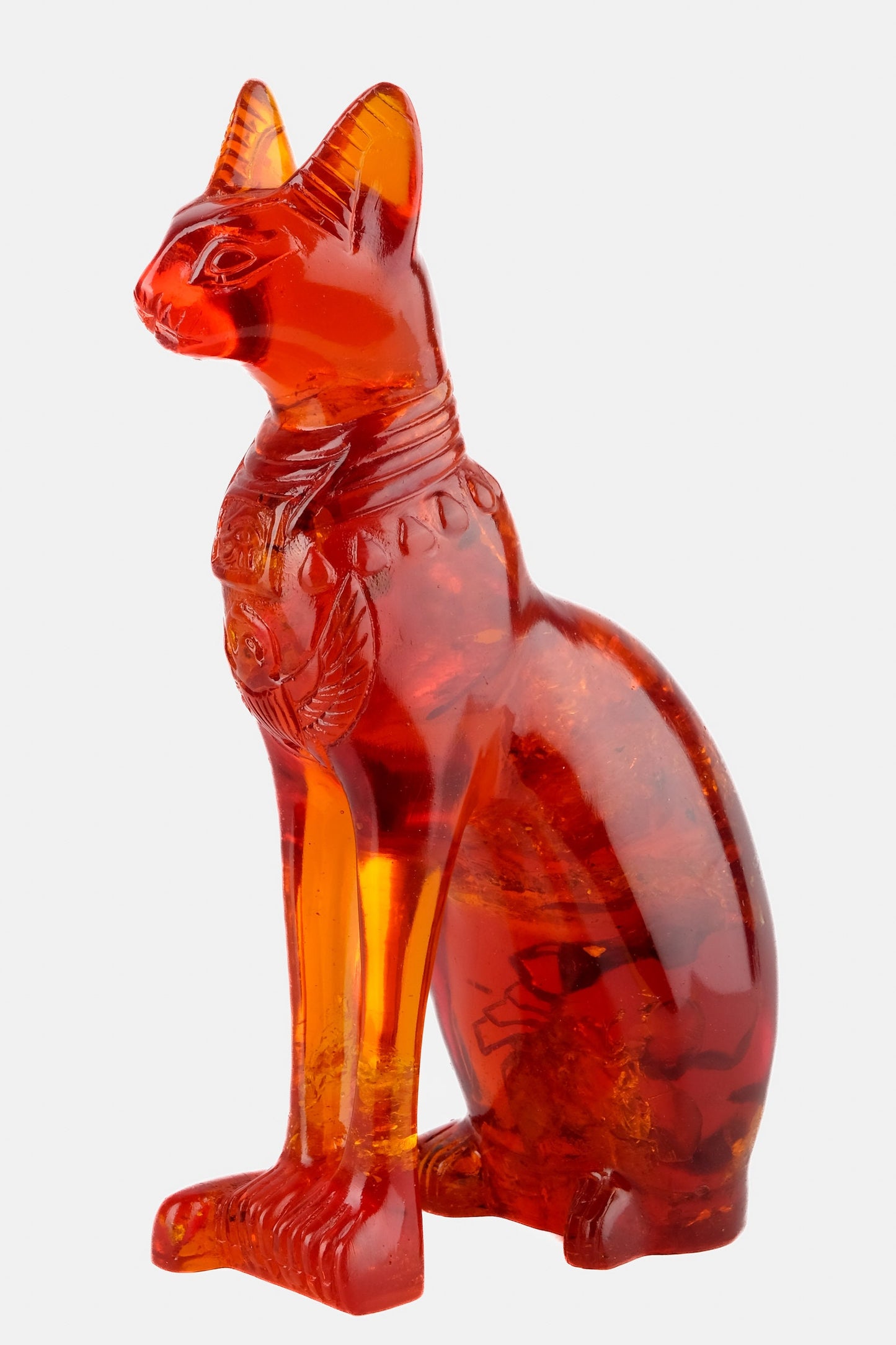 Statue of Egyptian goddess Bastet cat vintage statue - home decor cat - pharaonic Cat- Egyptian Bastet cat Amber Dust made in Egypt