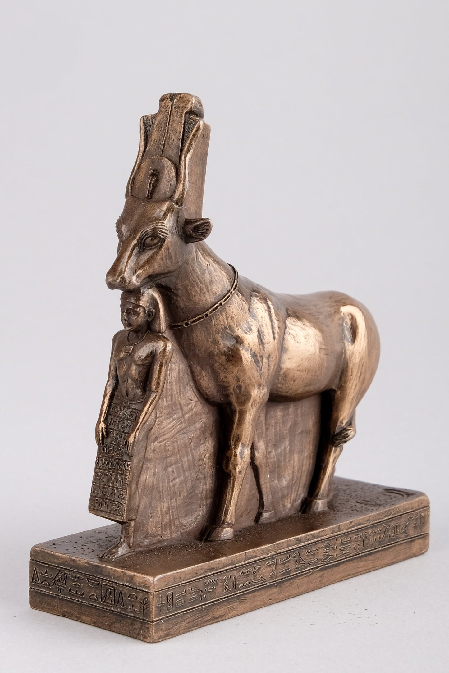 Vintage Ancient Egyptian statue of goddess Hathor small Unique Bronze color Hand painted Made in Egypt
