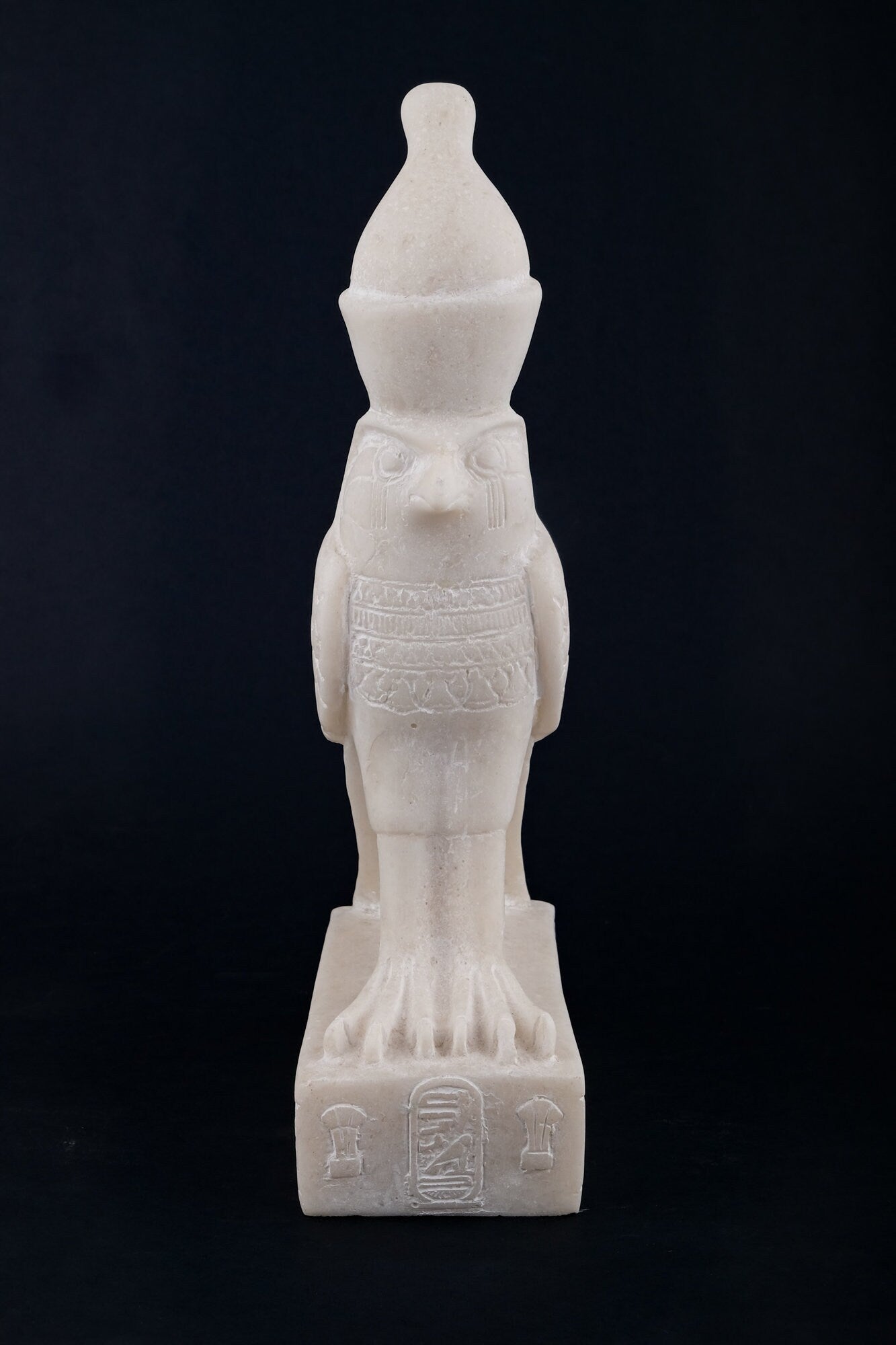 Ancient Egyptian Statue of Horus god Falcon Bird sculpture large alabaster stone made in Egypt