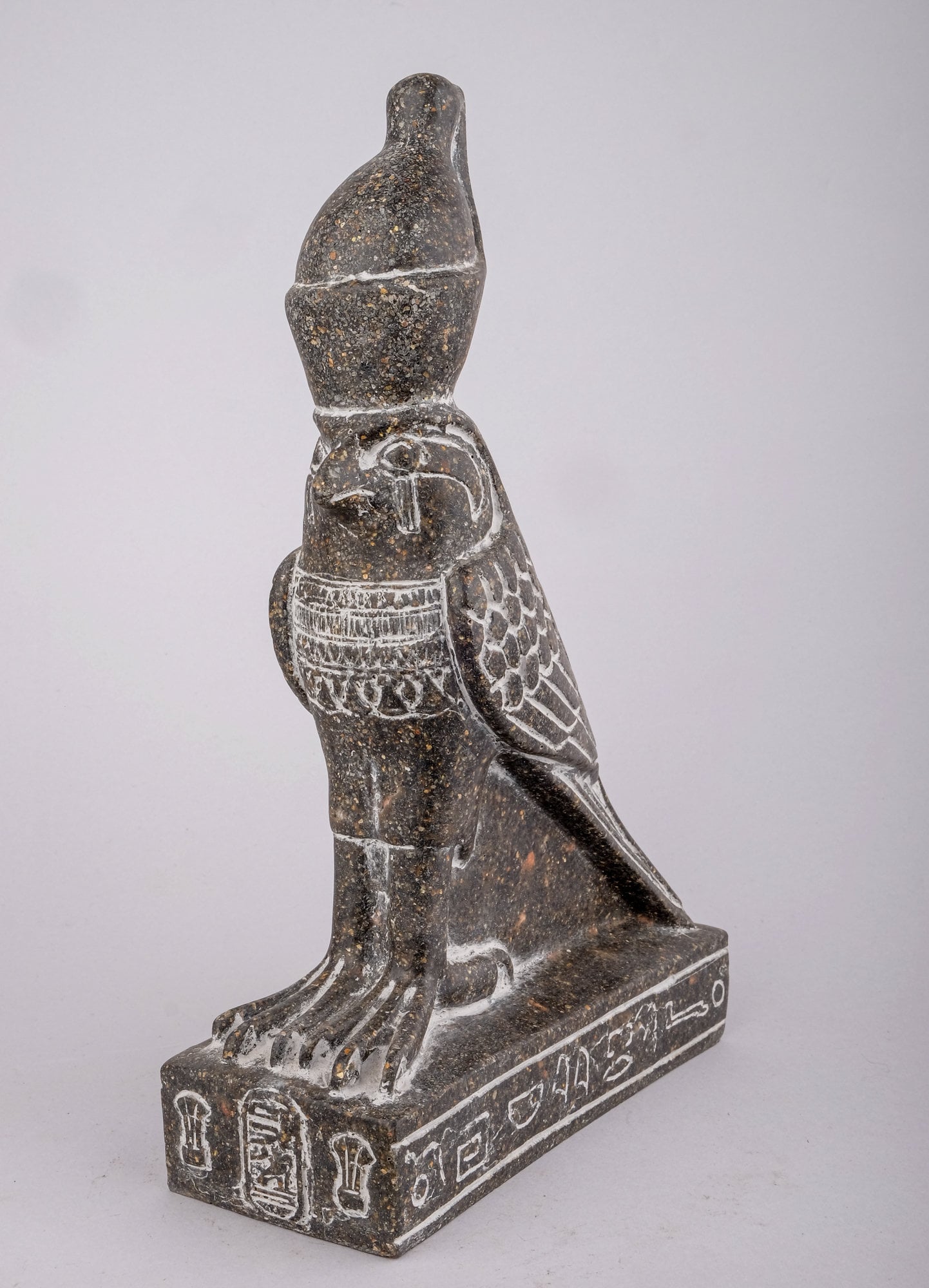 Ancient Egyptian Statue of Horus god Falcon Bird sculpture large granite stone made in Egypt