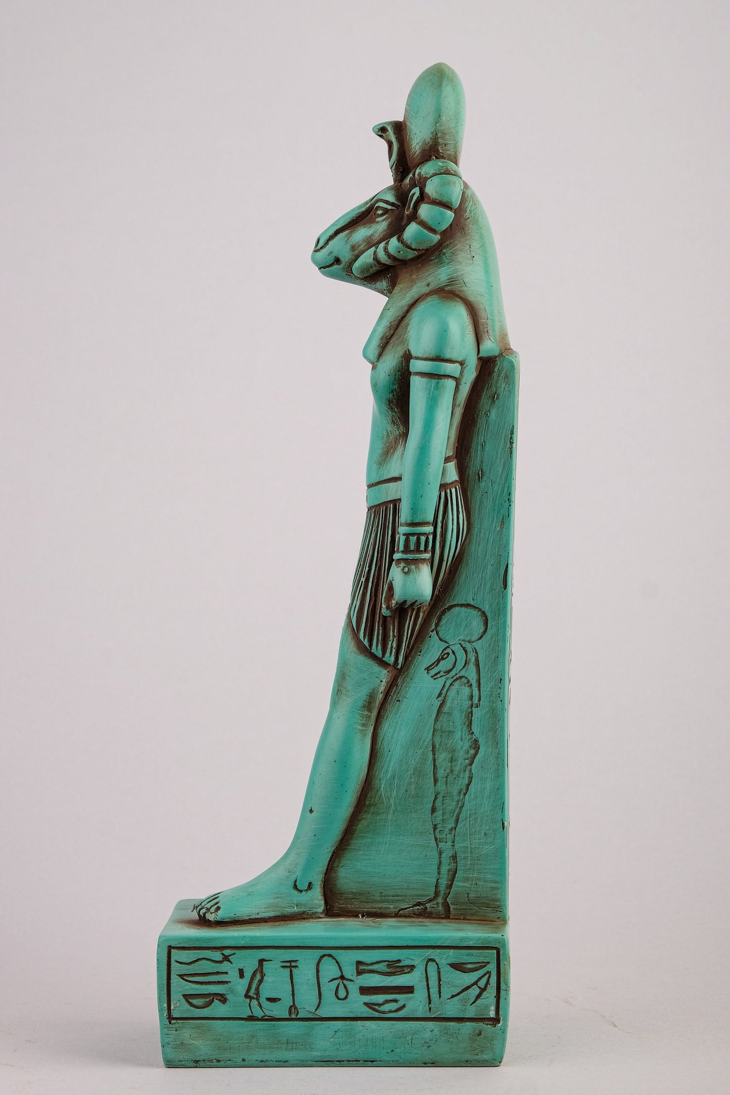 Ancient Egyptian Statue of Khnum of poters source of the Nile Egyptian Art green stone made in Egypt