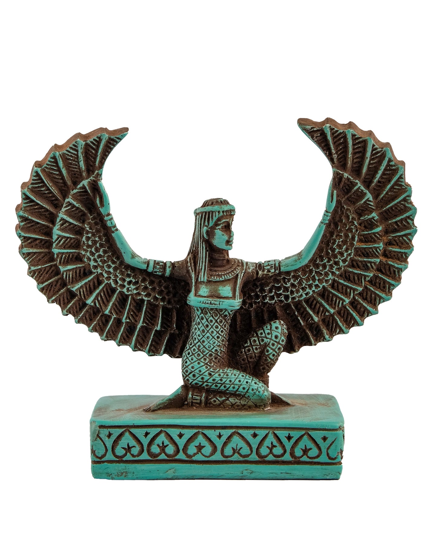 Ancient Egyptian statue of Isis wings symbol of fertility made in Egypt