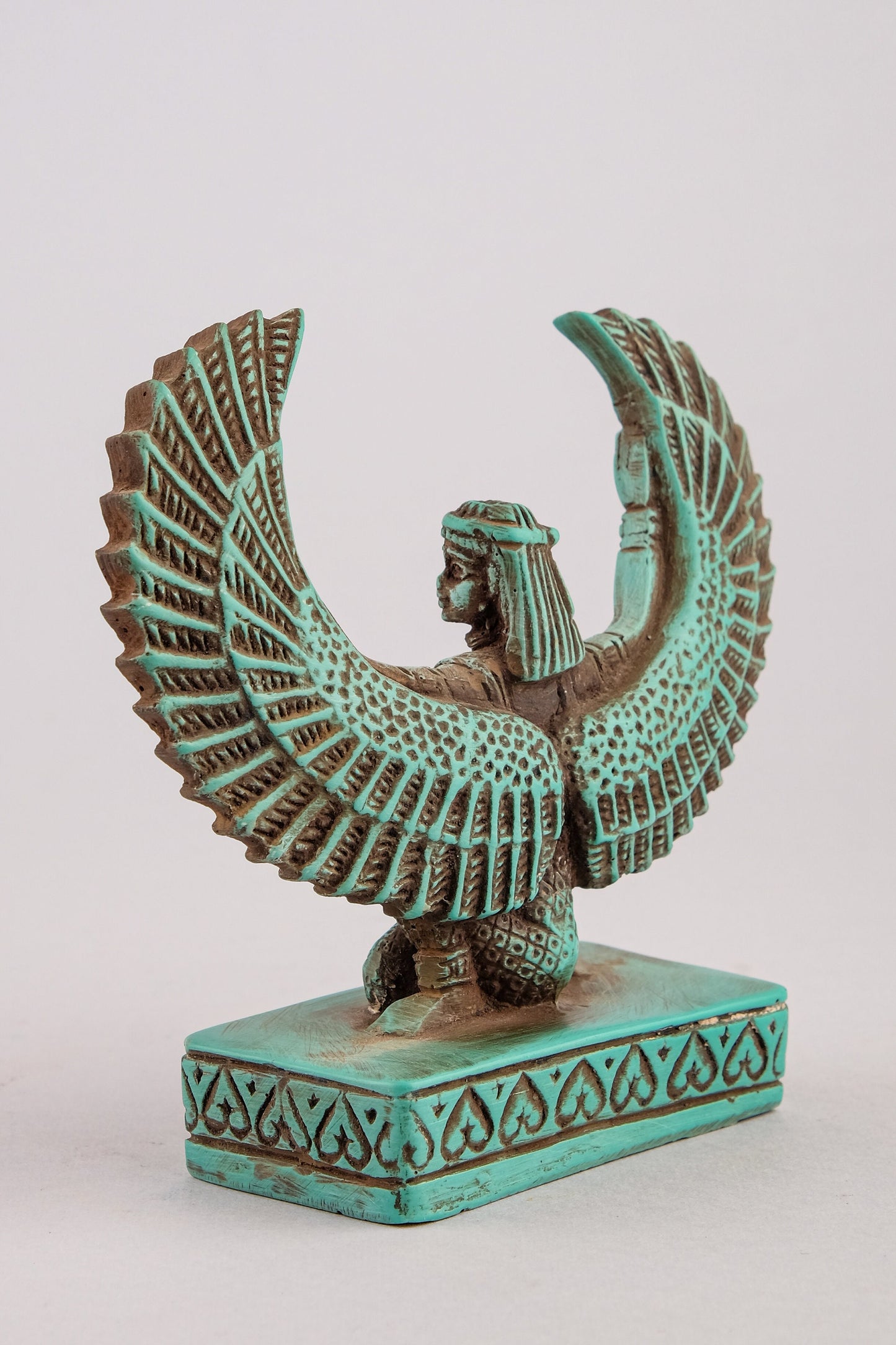 Ancient Egyptian statue of Isis wings symbol of fertility made in Egypt
