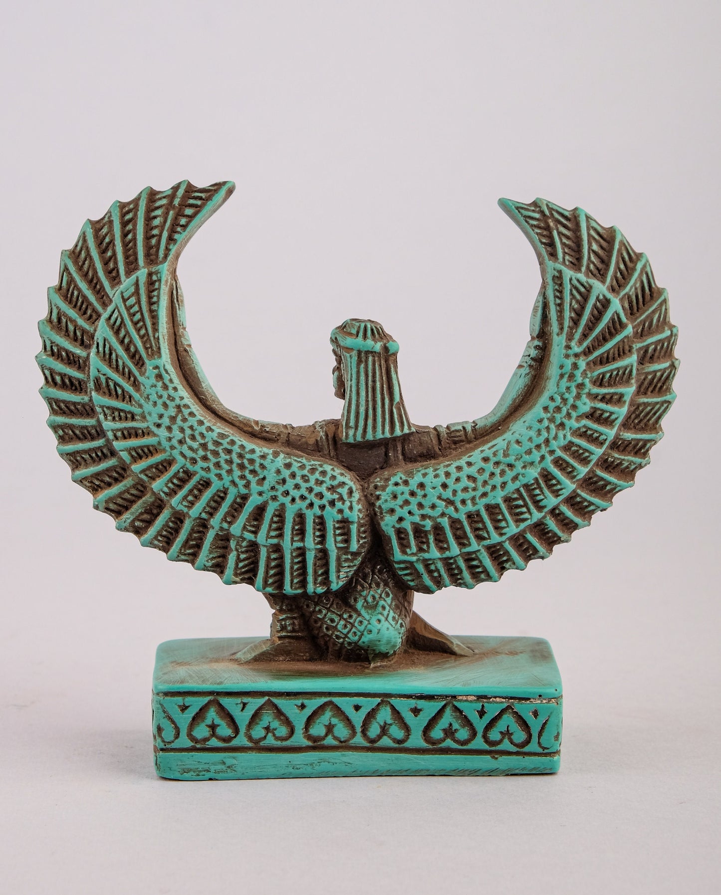 Ancient Egyptian statue of Isis wings symbol of fertility made in Egypt
