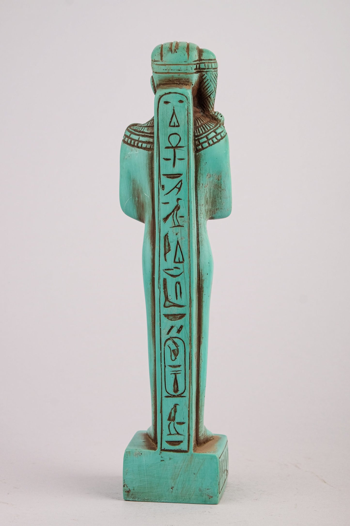 Ancient Egyptian statue of Khonsu the symbol of the moon green stone made in Egypt