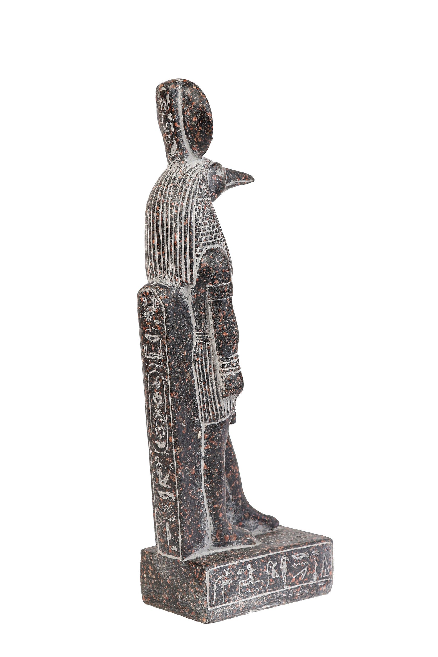 Ancient Egyptian statue of Thoth symbol of moon, magic, and master of knowledge . granite stone made in Egypt
